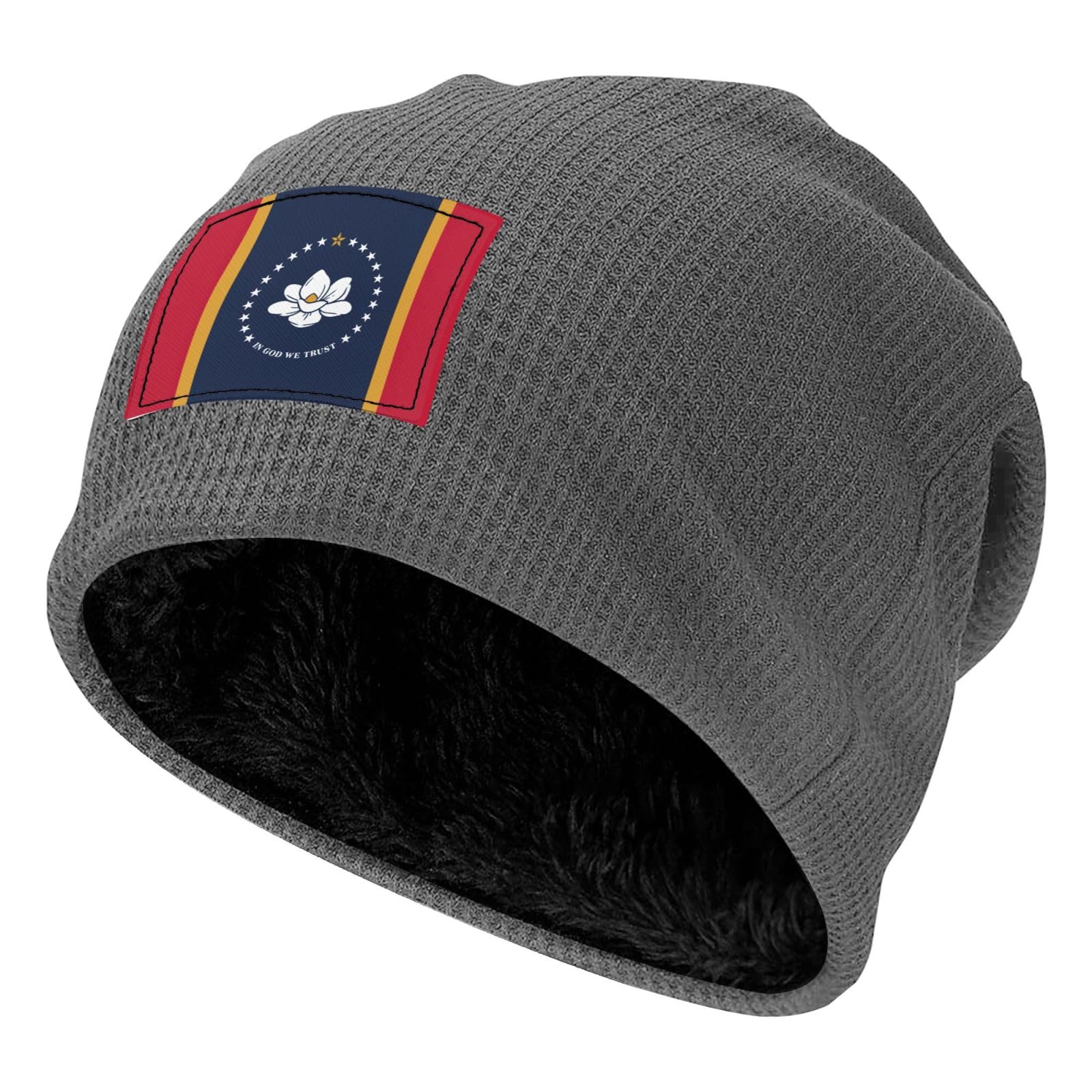 EdWal ミシシッピ州旗プリント フリース ウォッチキャップ マルチシーズン タクティカル ビーニー ユニ 冬 暖かい アウトドア キャップ クリスマスギフト