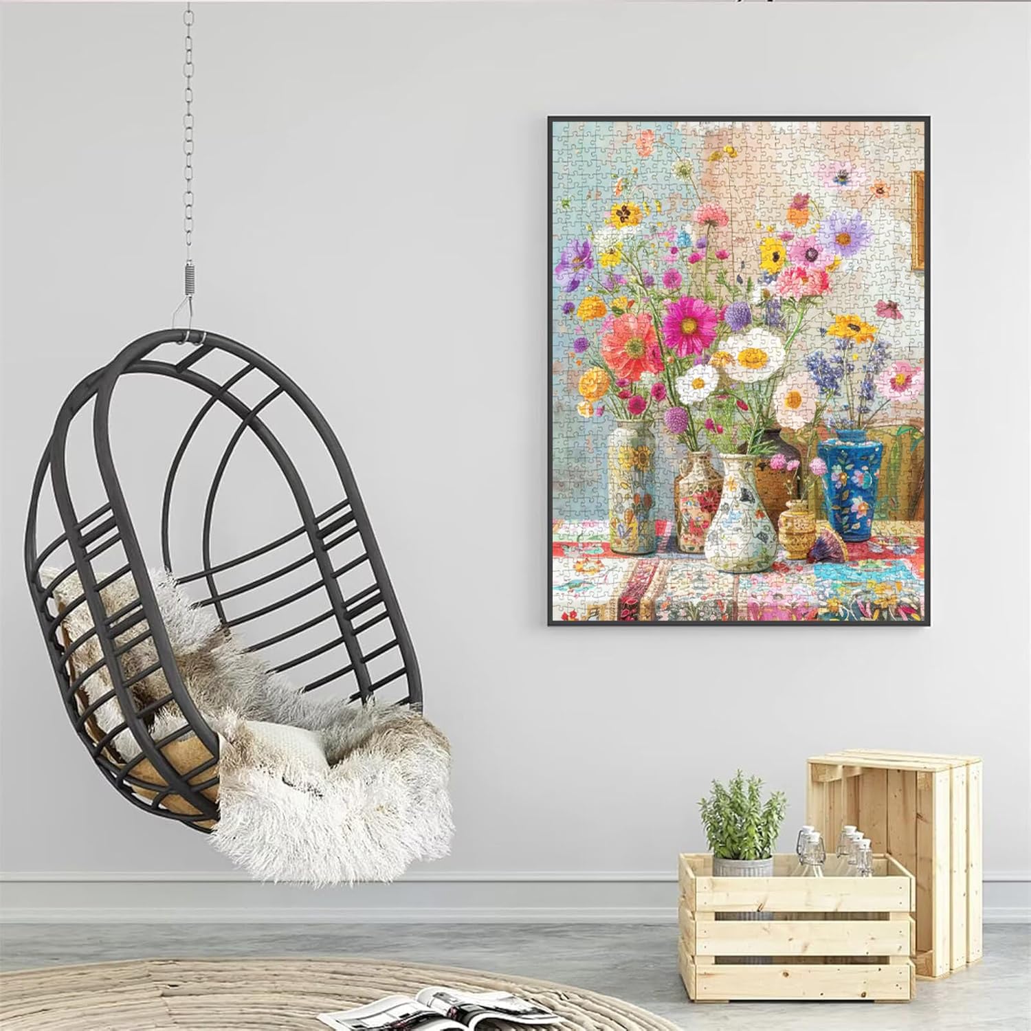 Puzzle 1000 elementów dla dorosłych Flowers, klasyczne układanki edukacyjne, gra zręcznościowa dla całej rodziny, wspaniałe dekoracyjne puzzle i prezenty 70 x 50 cm