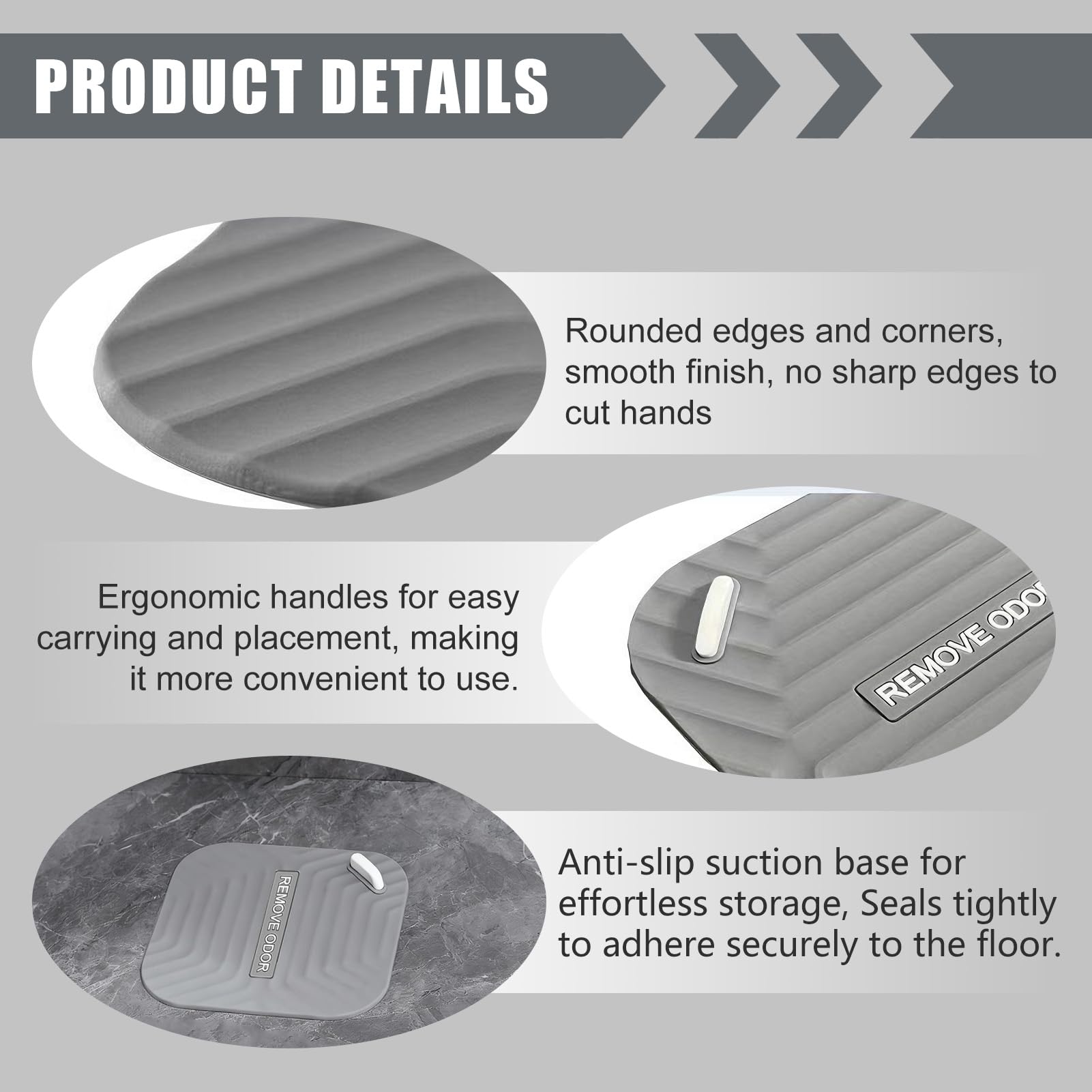 2 Piezas Tapa Desagüe de Silicona para Ducha 15 cm, Tapón Sólido Antiolores con Ventosas, Bloqueador de Cucarachas, Cubierta de Drenaje Flexible para Bañera, Lavabo y Cocina, Gris Universal