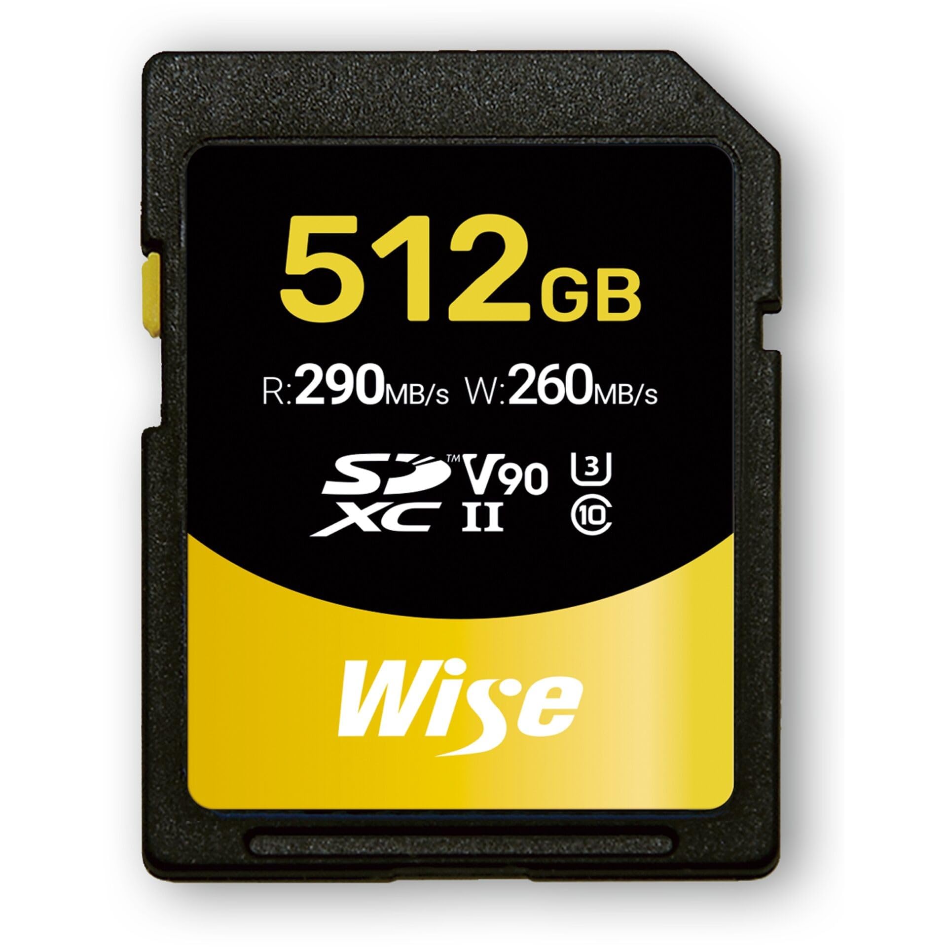 Wise SDXC UHS-​II V90 512GB R:​290MBs / W:​260MBs WI-​SD-​N512