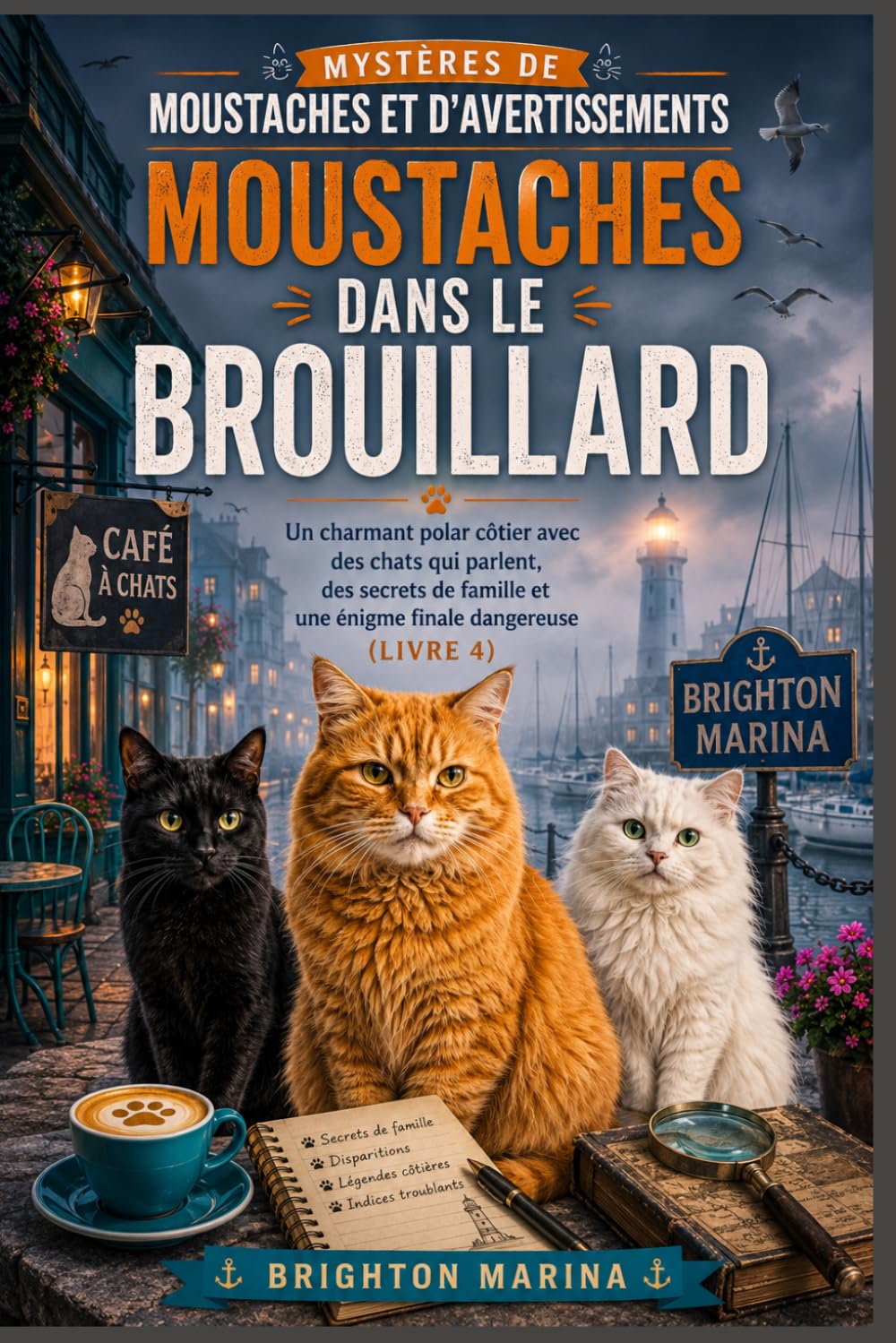 Moustaches dans le brouillard: Un charmant polar côtier avec des chats qui parlent, des secrets de famille et une énigme finale dangereuse (Livre 4) (Mystères de Moustaches et d'Avertissements)