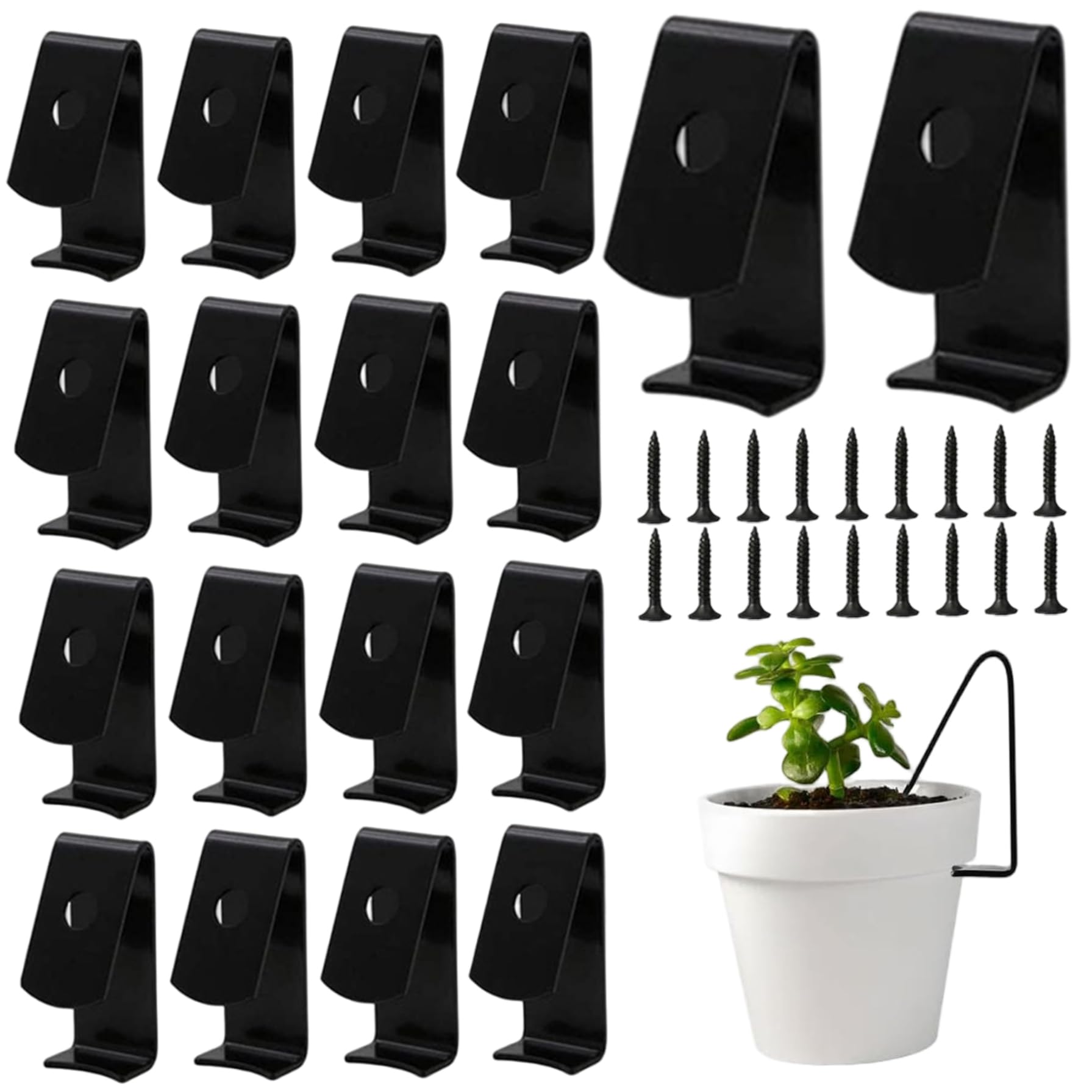 Clips de pot fleur muraux pour gagner de la place au sol et sécuriser vos plantes