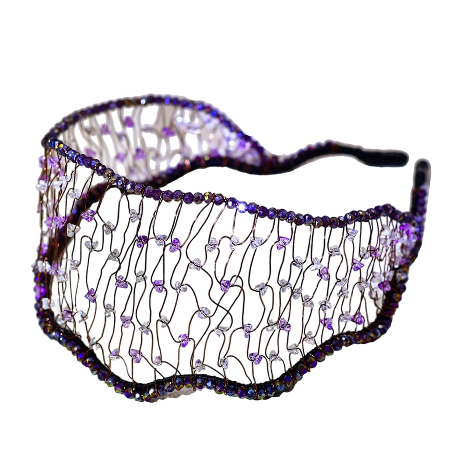 Diadema de cristal tejida de lujo para mujer, diadema estética para bodas, eventos formales, accesorios para el cabello, accesorios para el cabello para mujeres