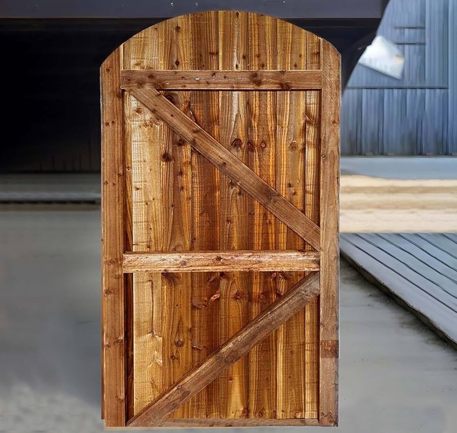 BEDS PLANET Feather Edge Doe Flat Top Gate, Wooden Pressure Treated