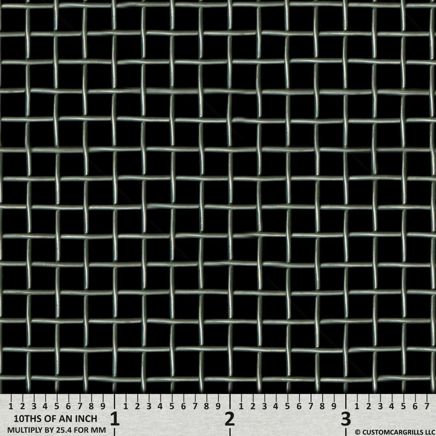 customcargrills 12"x48" Stainless Steel 0.25 Woven Wire Grill Mesh Sheet - Square Cut - Silver - Shipped Flat, 1/4 inch spacing, 0.047" Wire Thickness, Not Welded, Made in USA