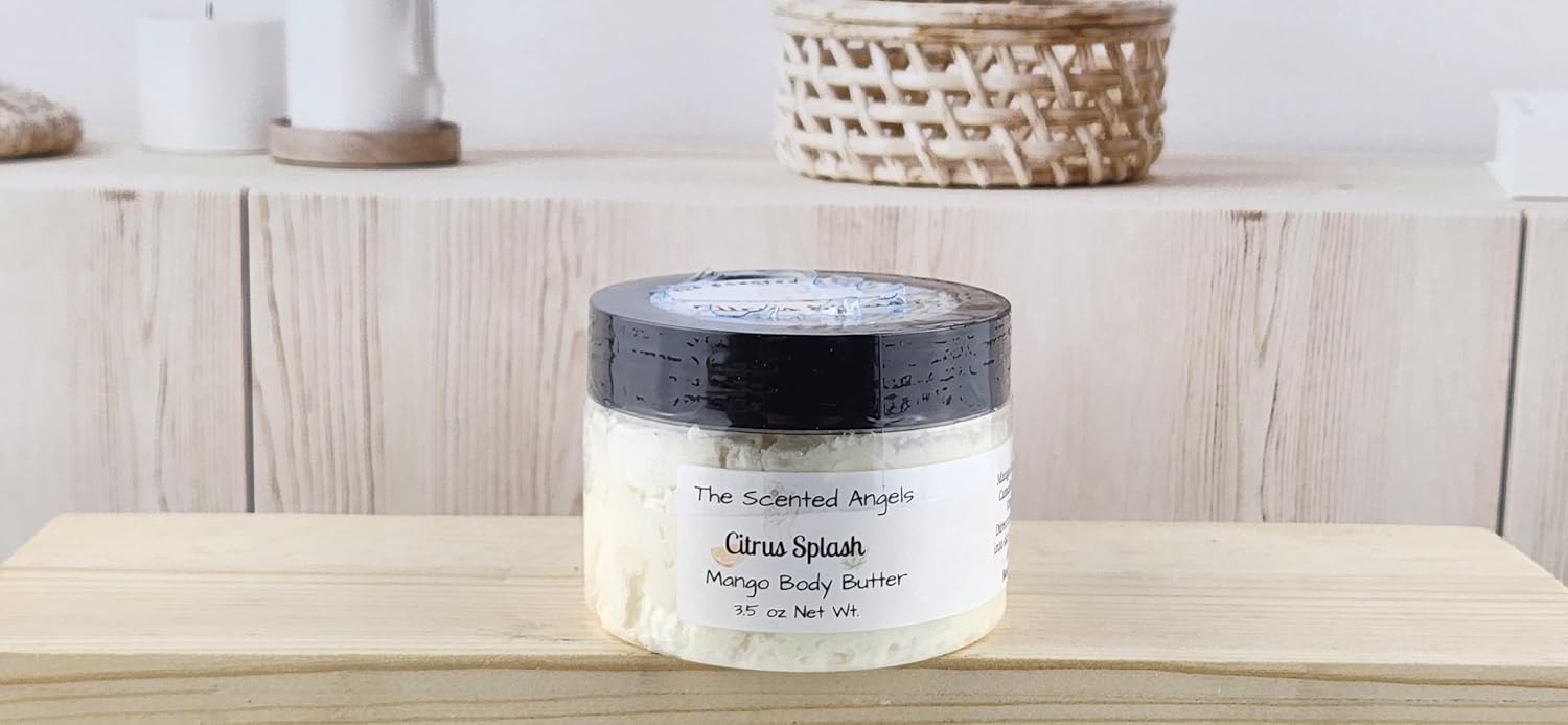 TSA Handmade Whipped Mango Coconut Vanilla Body Butter Cream, Luxury Body Lotion for Dry Skin, Daily Moisturizing Shea Butter, Sunflower Oil, Women, Men, Teens, 5.5 oz Jar (Coconut Vanilla, 5.5 oz)