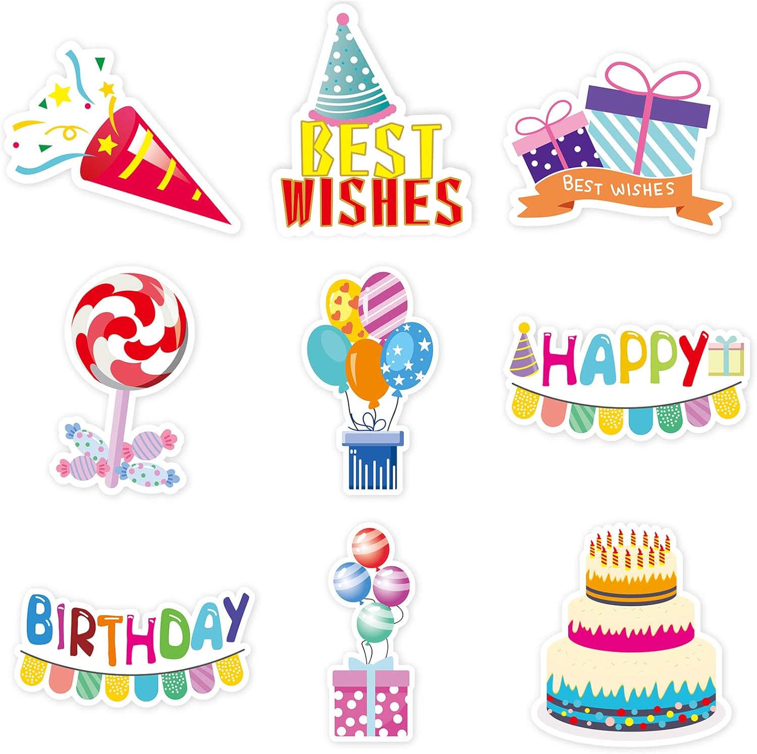 Happy Birthday Yard Signs 22 Pcs Set Birthday Party Supplies Birthday Cake Yard Sign Birthday Outdoor Lawn Signs Weather Resistant ideal for small yards 9pcs + 13pcs Happy Birthday Foil Balloons