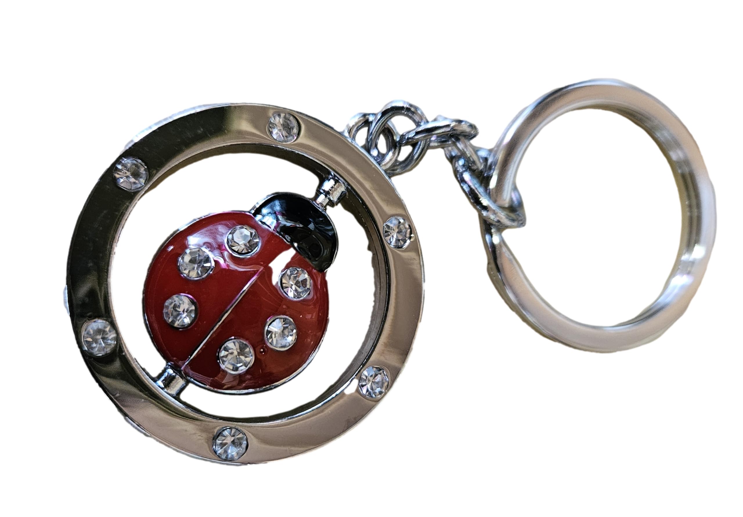 Fat-catz-copy-catz Unisex Large Red Ladybird No:1 Insect With Diamonte Detailing Keyring