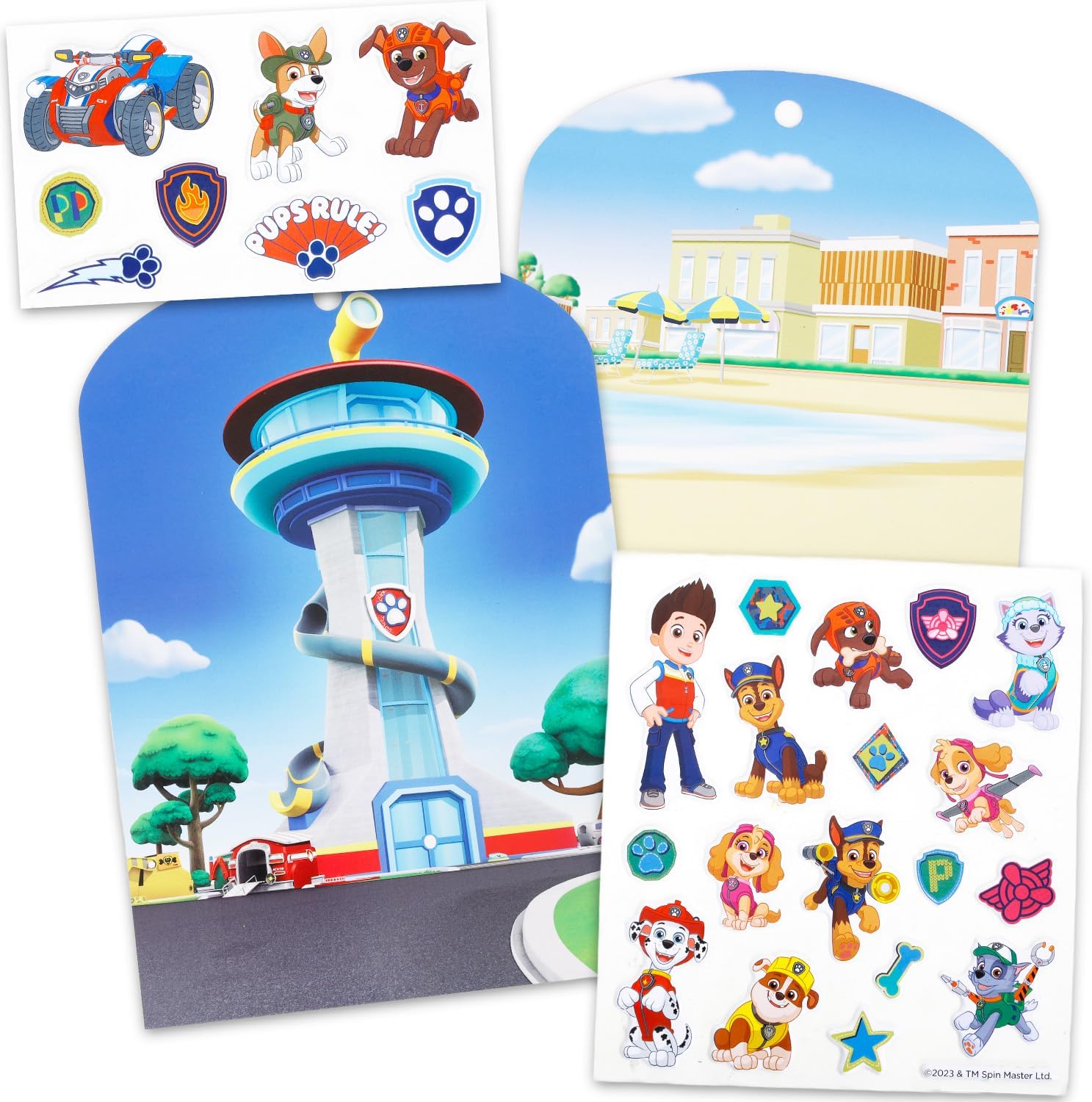 Paw Patrol Sticker Activity Set - Bundle with 25 Reusable Stickers with Play Scene Plus More | Paw Patrol Pretend Play Activity for Toddlers, Kids image 2