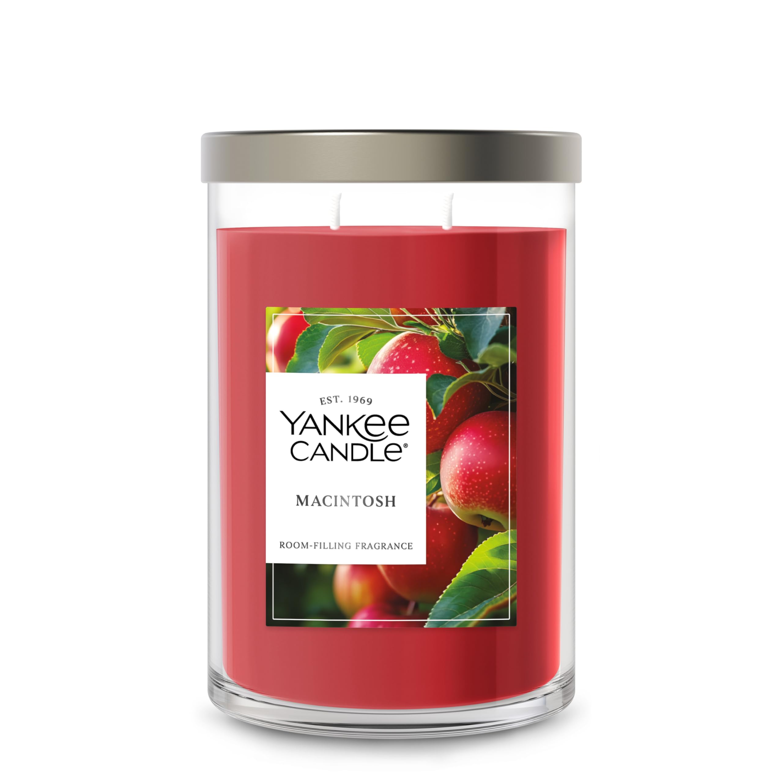 Vela Yankee Candle Macintosh Scented Signature De 20 Oz, Vaso Grande De 2 Mechas, M S De 60 Horas De Combusti N-image