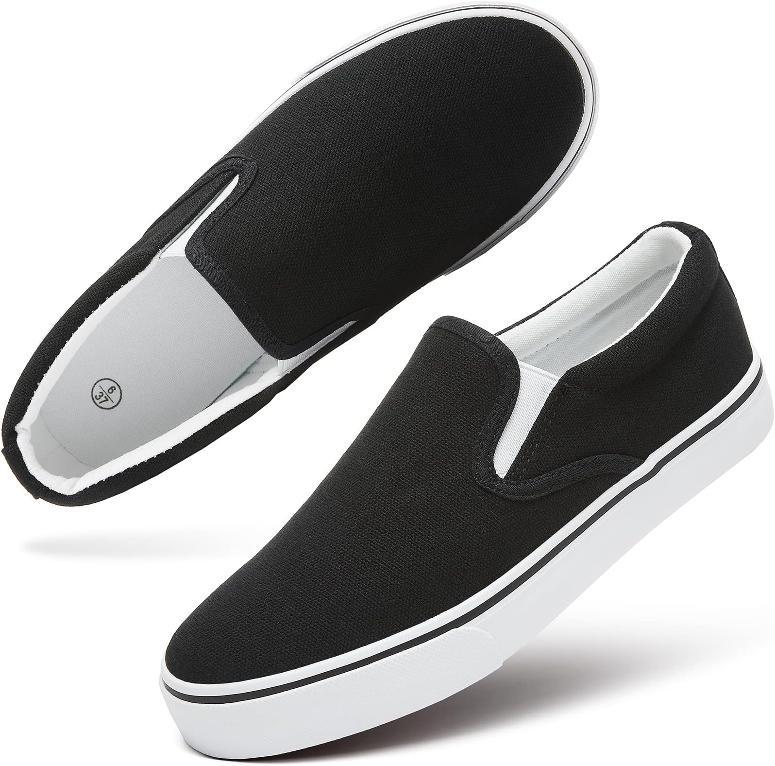Women's Canvas Slip On Sneakers Non Slip Loafers