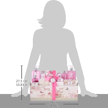 BRUBAKER Cosmetics 'Classic Rose' 17-Pieces Bath Set in Vintage Gift Box