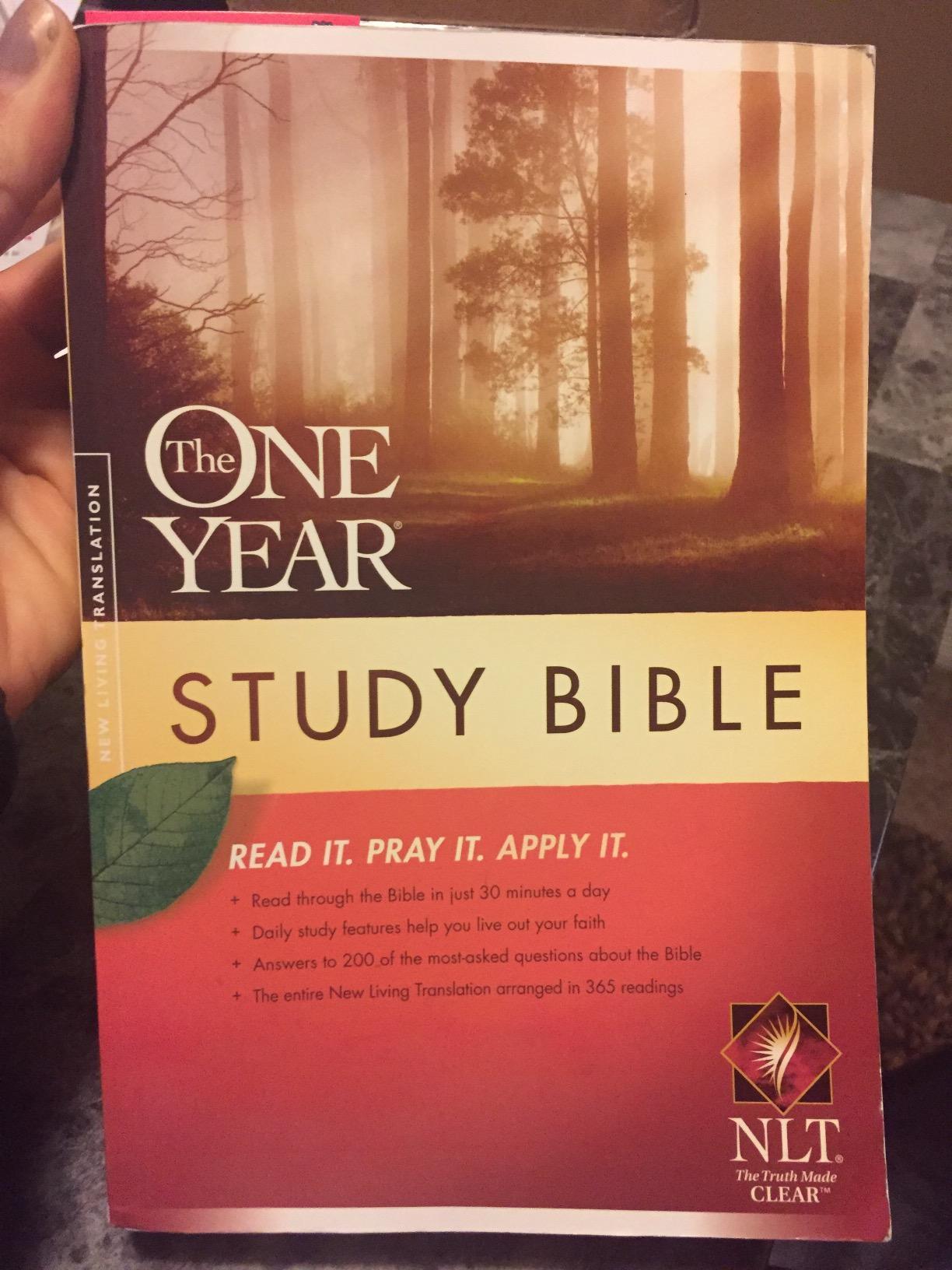 The One Year Study Bible NLT Tyndale 9781414339238 Books