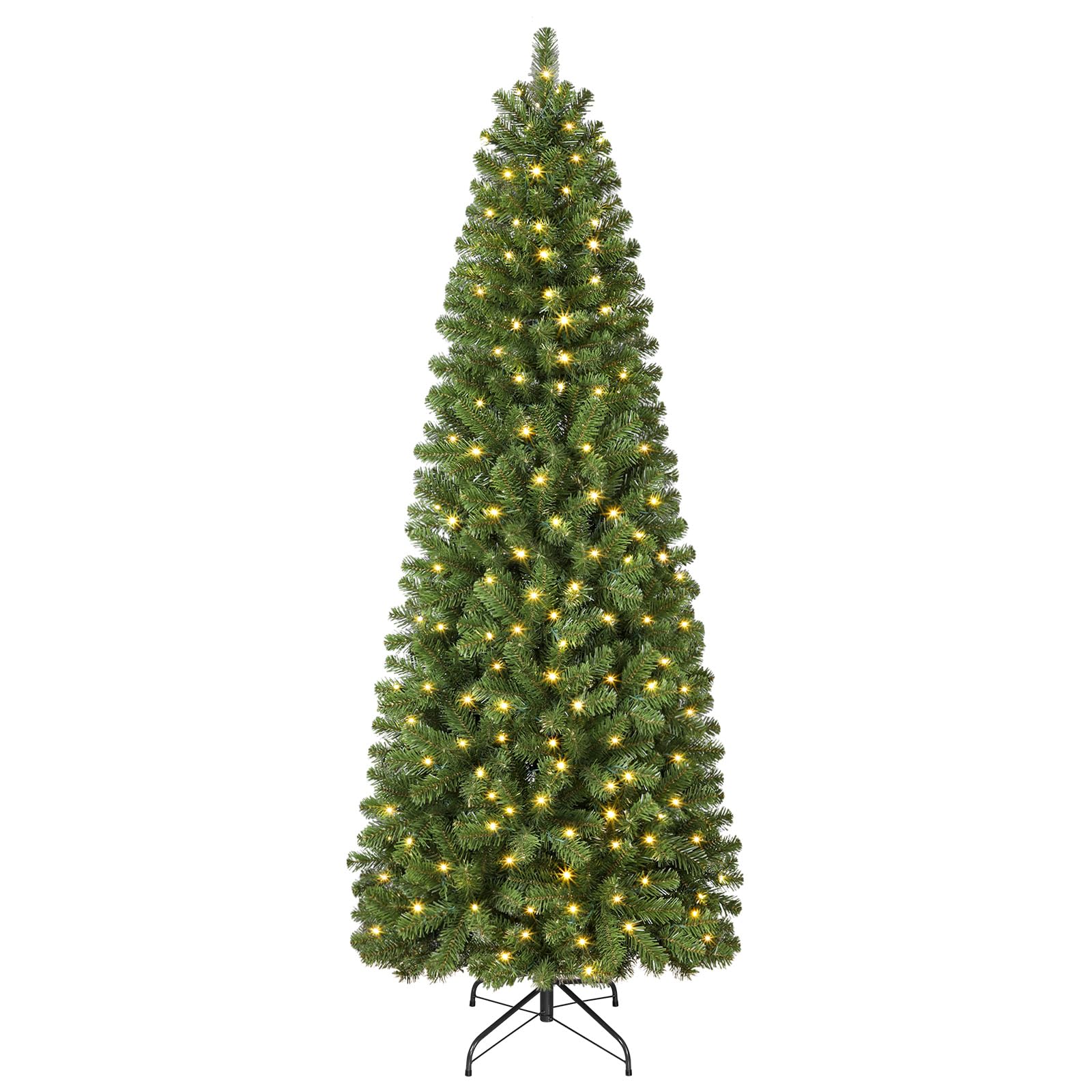 SHareconn 7.5ft Artificial Slim Pencil Xmas Tree With 829 Branches Tips