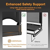 Vista 8 de HOPERAN Heated Stadium Seats for Bleachers with Back Support, 3 Levels Heating Bleacher Chairs with Back and Cushion, Folding Bleacher Seat