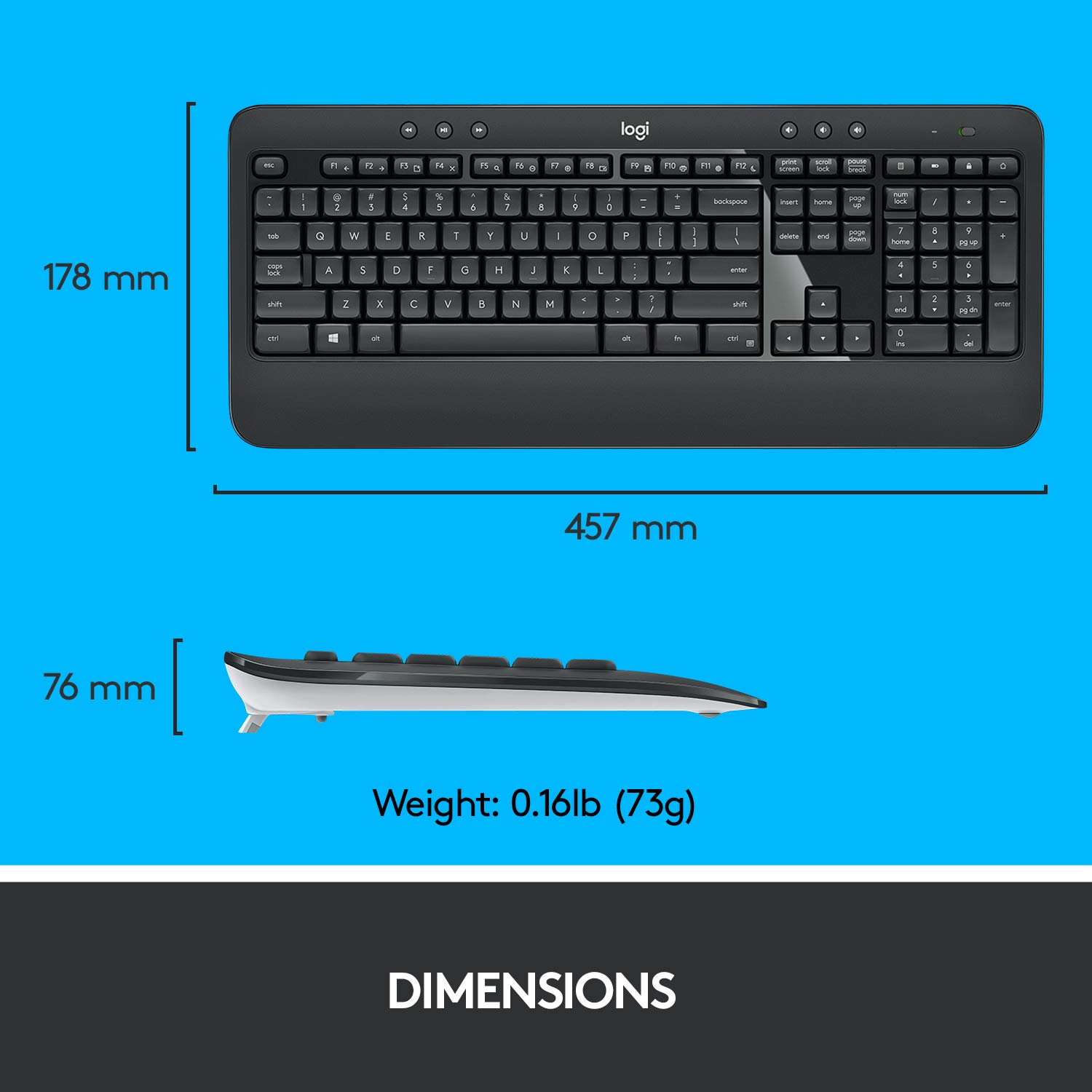 Logitech MK540 avanzado teclado y ratón inalámbricos COMBO - PAN QWERTY