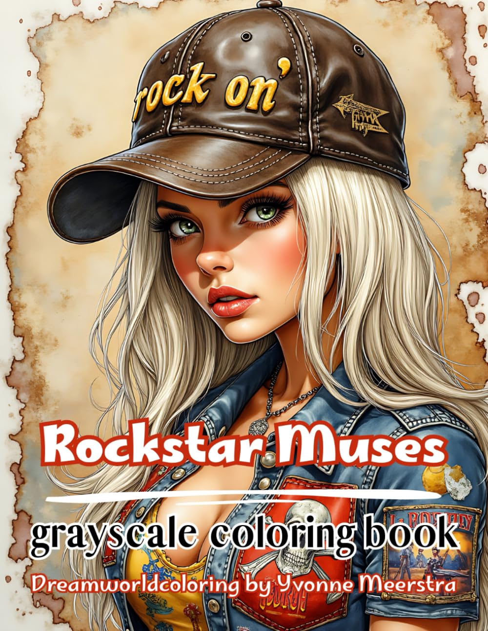 Rockstar muses: 73 Fantasy Portraits of Fierce and Beautiful Rockstar Muses to Color