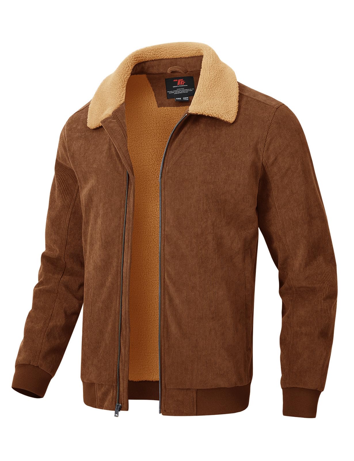 Rdruko Winterjacke Herren Warme Fleecejacke Sherpa Jacke Männer Winter Gefütterte Cordjacke