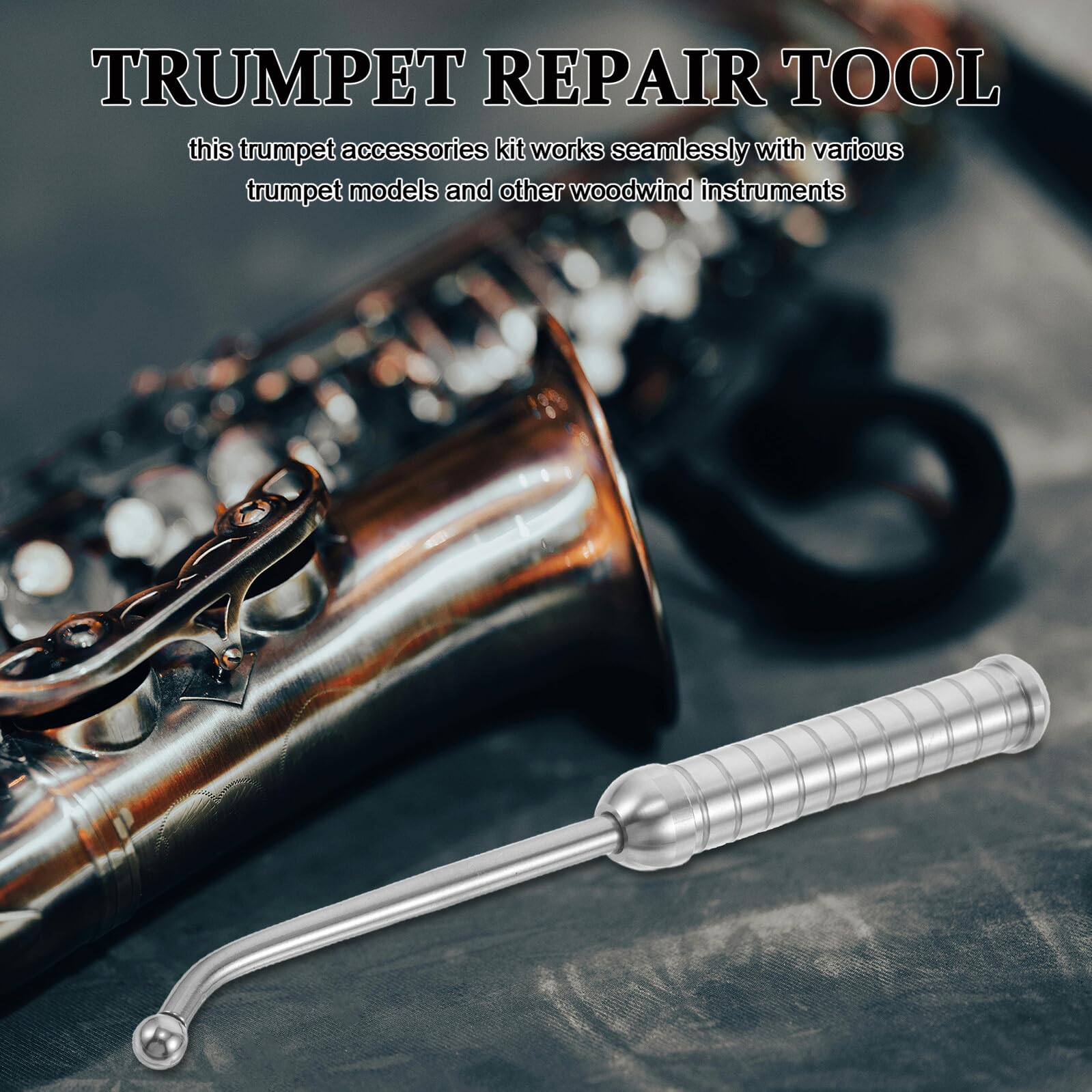 ERINGOGO Herramientas de Reparación de Instrumentos Musicales Kit para Reparar Saxofón y Clarinete Herramientas para Reparar Trompetas y Flautas Accesorios para Instrumentos Musicales