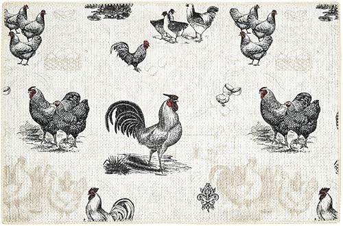 Miniatura 2 de Benissimo Softwoven - Tapete de 24 x 36 pulgadas, tapete de puerta delantera, 85% algodón, estampado de animales divertidos, lavable a máquina,