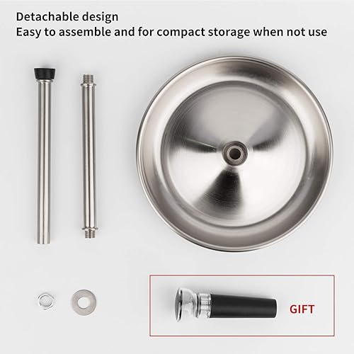 Miniatura 6 de Soporte de secado de decantador de vino con cabeza de silicona para evitar arañazos, estante desmontable con base de captura de goteo con tapón de