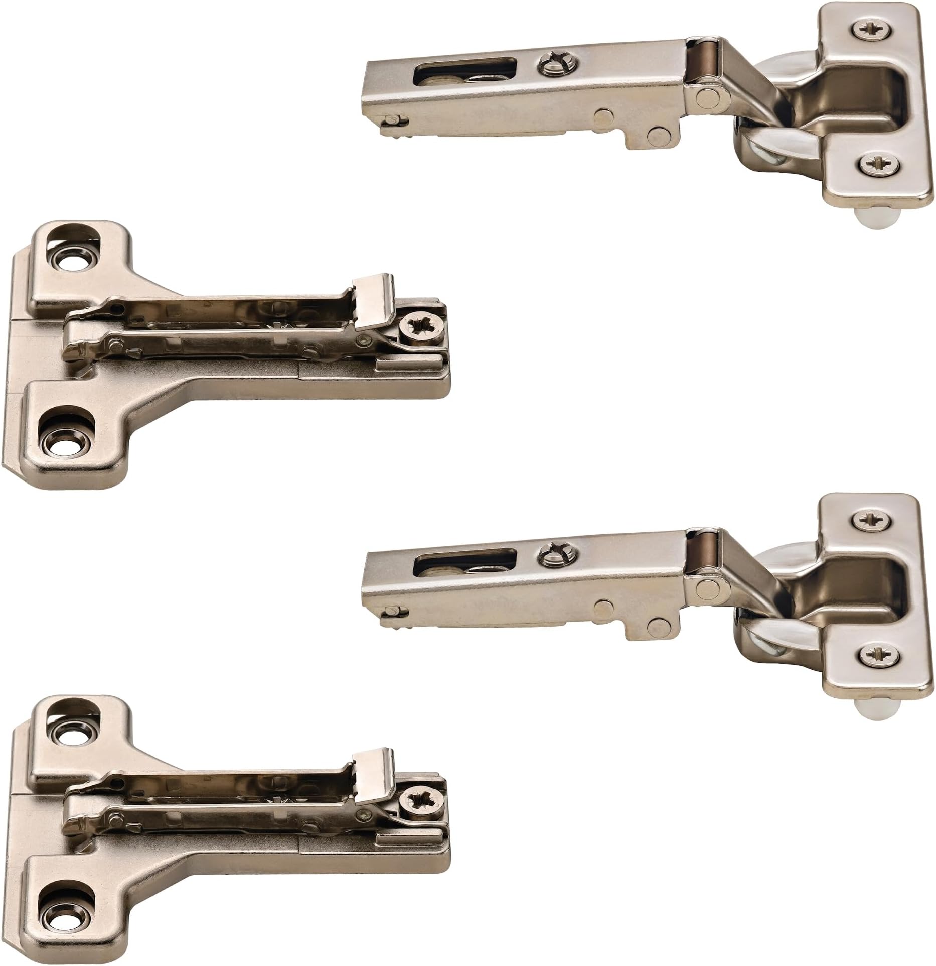 2 Salice European Face Frame Hinges #C2P6A with Face Frame Clip On Adapter Plates