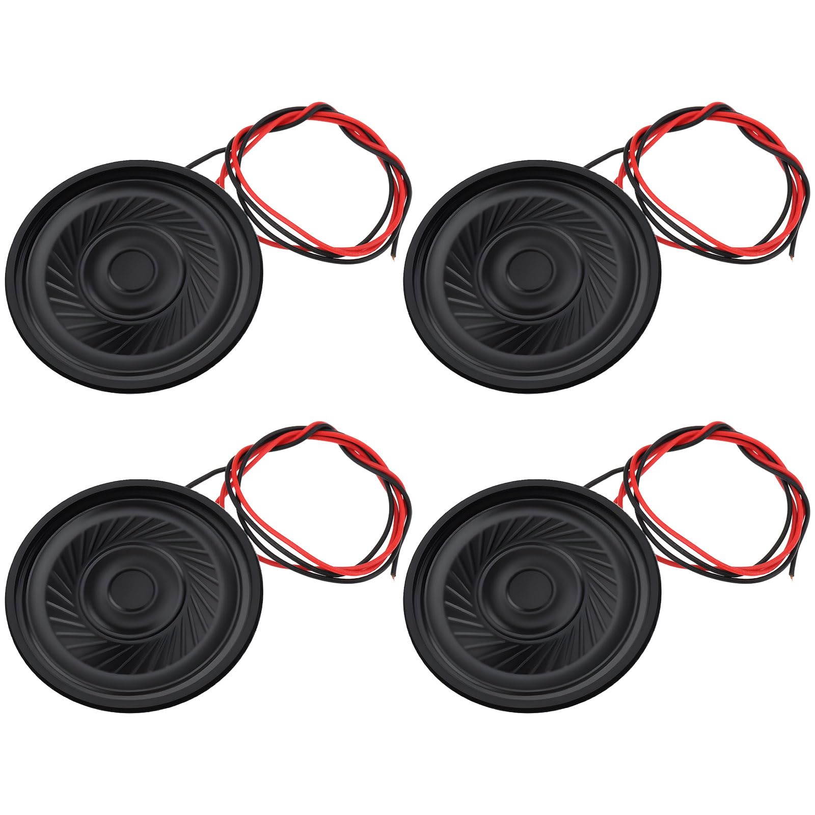 4 Mini Altoparlanti Da 36 Mm 8? 0,5 W Con Cavo Da 10 Cm Per MP3 Campanelli Allarmi Giocattoli