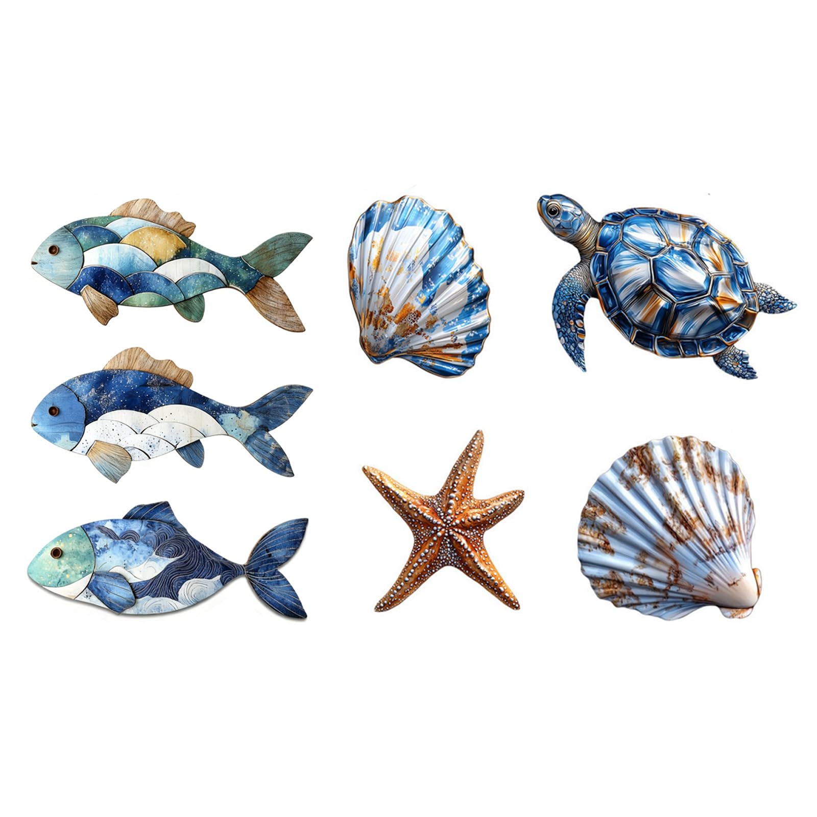 CYDZSRA Pool Stickers Turtle Wall Art 7 Piece Wall Decor Set Featuring Unique Shapes In Lifelike Designs Rustic Homes Each Any