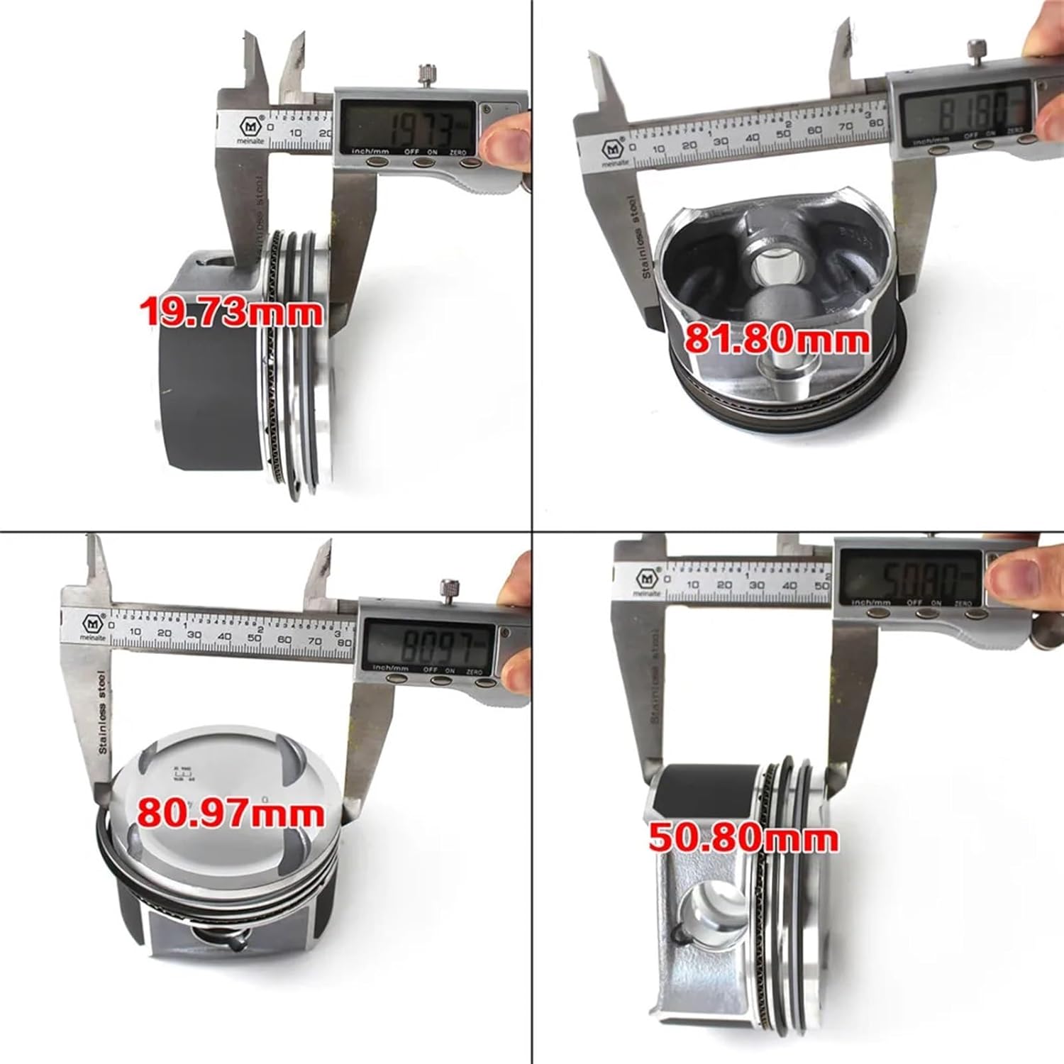 4pcs Engines Car Pistons&Rings Kit Φ82mm Compatible with 2710300024 2710302217 2710306617 Compatible with Mercedes-Benz W203 W204 A209 C200K M2711.8L