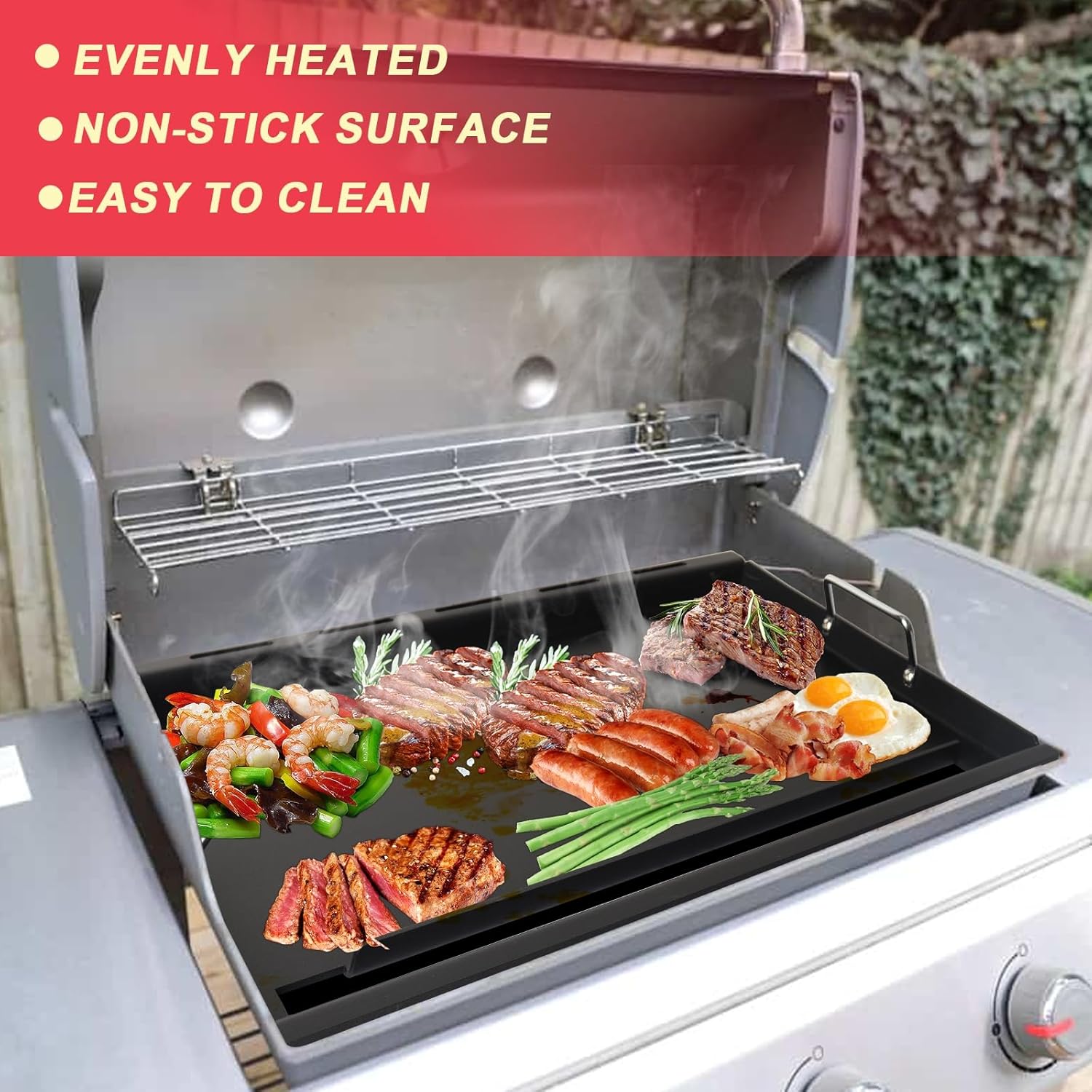 Foldable 66044 Warming Rack & Full Size Griddle Insert for Weber GS4 Genesis II 300 Series Grill,Genesis 2 E-310 S-310 E-330 E-315 S-315 S-335 Grill Parts