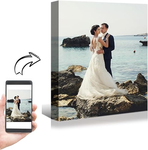 Miniatura 2 de YONICA Impresiones en lienzo personalizadas con tus fotos, para arte de pared personalizado para dormitorio, sala de estar, boda, bebé, mascota,