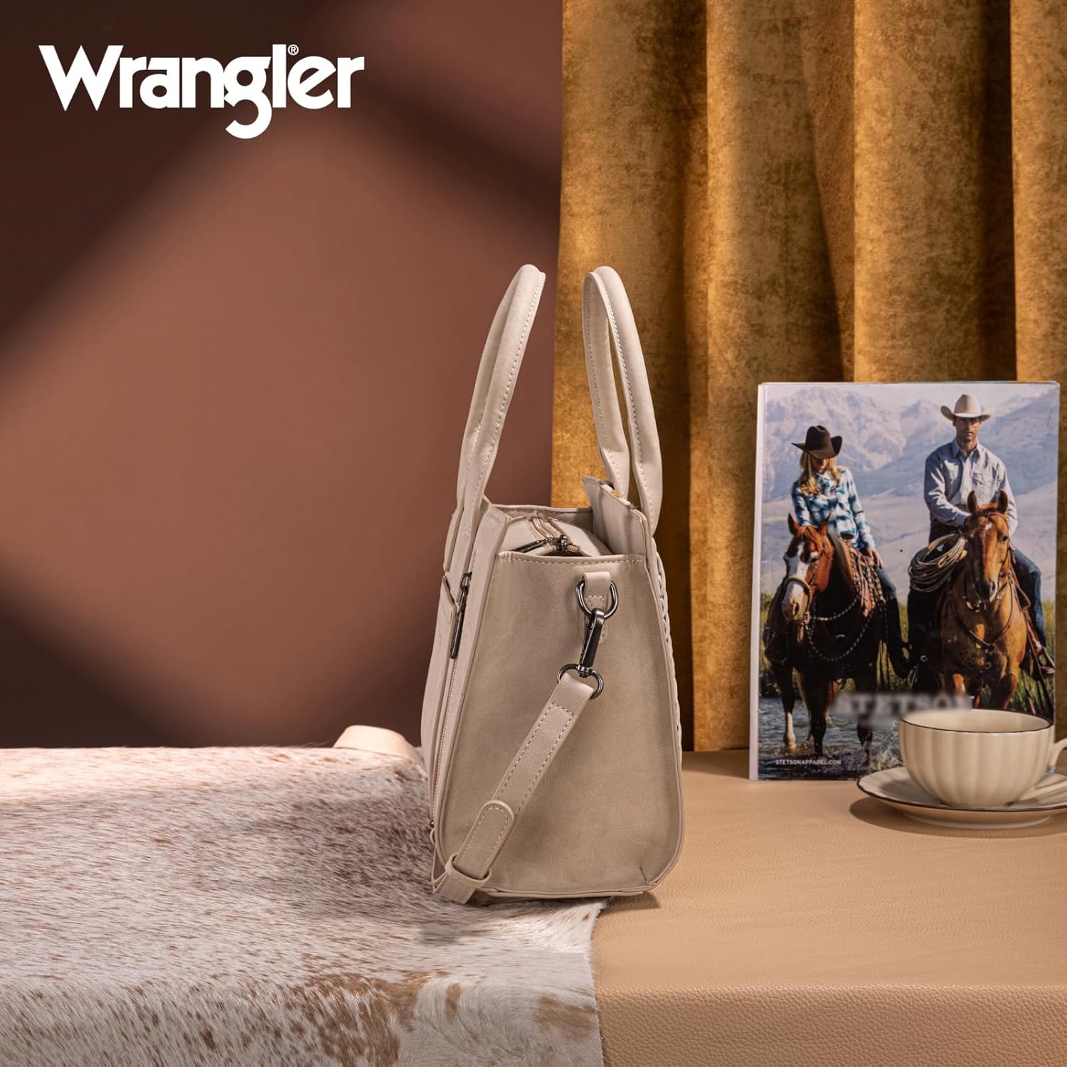 Montana West × Wrangler Aztec Tote Bag for Women Western Shoulder Purse Top Handle Handbag - Image 5