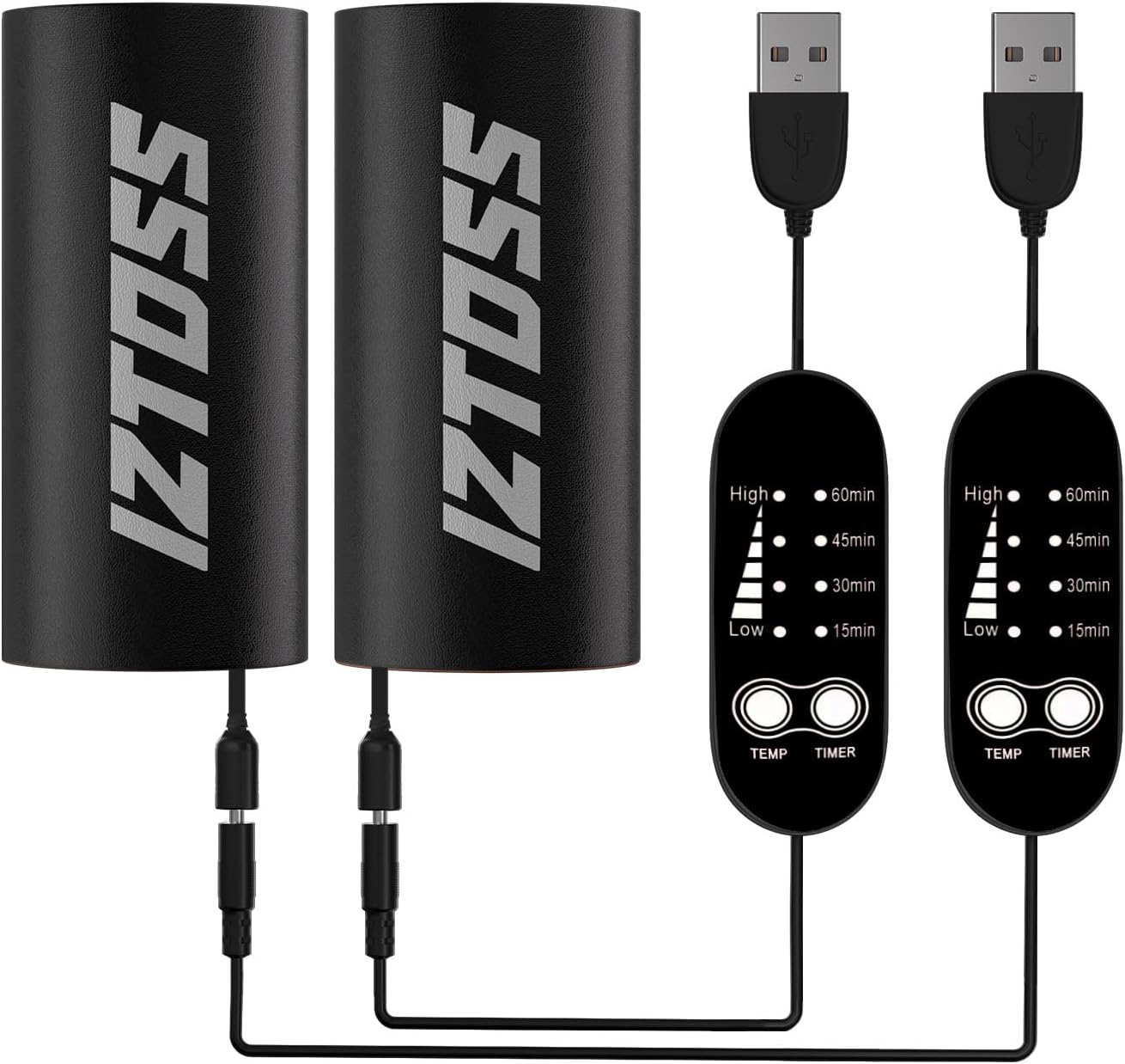 [2023 New Version] Motorcycle Heated Grip Sleeve USB Powered with Switch, Temperature Adjustable Handlebar Grips, Electric PU Leather Heated Sleeve Gear