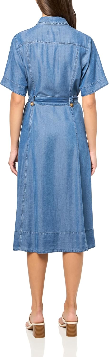 derek lam 10 crosby women's gaelle belted utility dress large murray wash