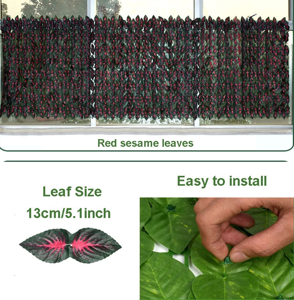 Hojas de Artificial para Jardín Seto Artificial Valla de setos artificiales Decoración de hojas Valla de jardín al aire libre Pantalla de privacidad Adecuado para pantallas y paneles de privacidad