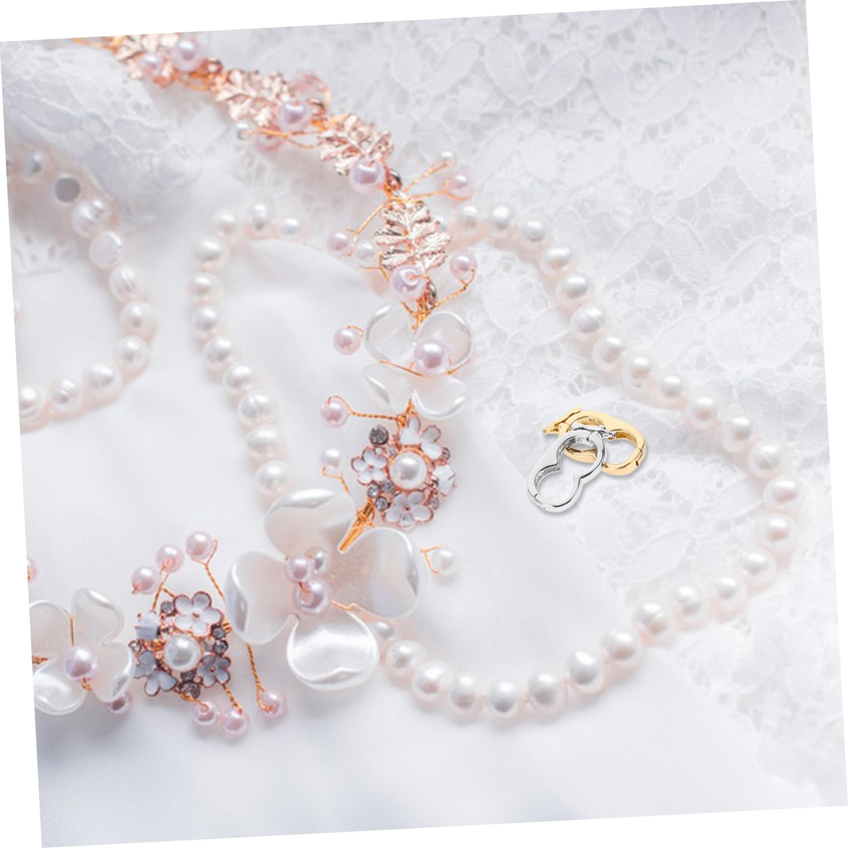 STOBAZA 2 Pièces Fermoirs Bijoux Inoxydables Pour Collier Superposé