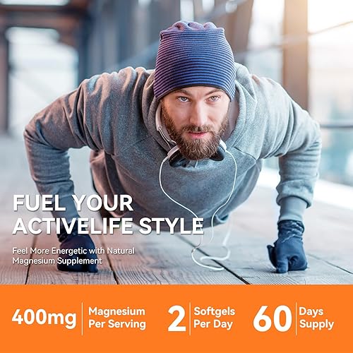 Miniatura 6 de Suplemento de glicinato de magnesio, glicinato de magnesio de 400 mg con zinc, vitamina B6, C, D3, magnesio puro para dormir, calma, músculos y