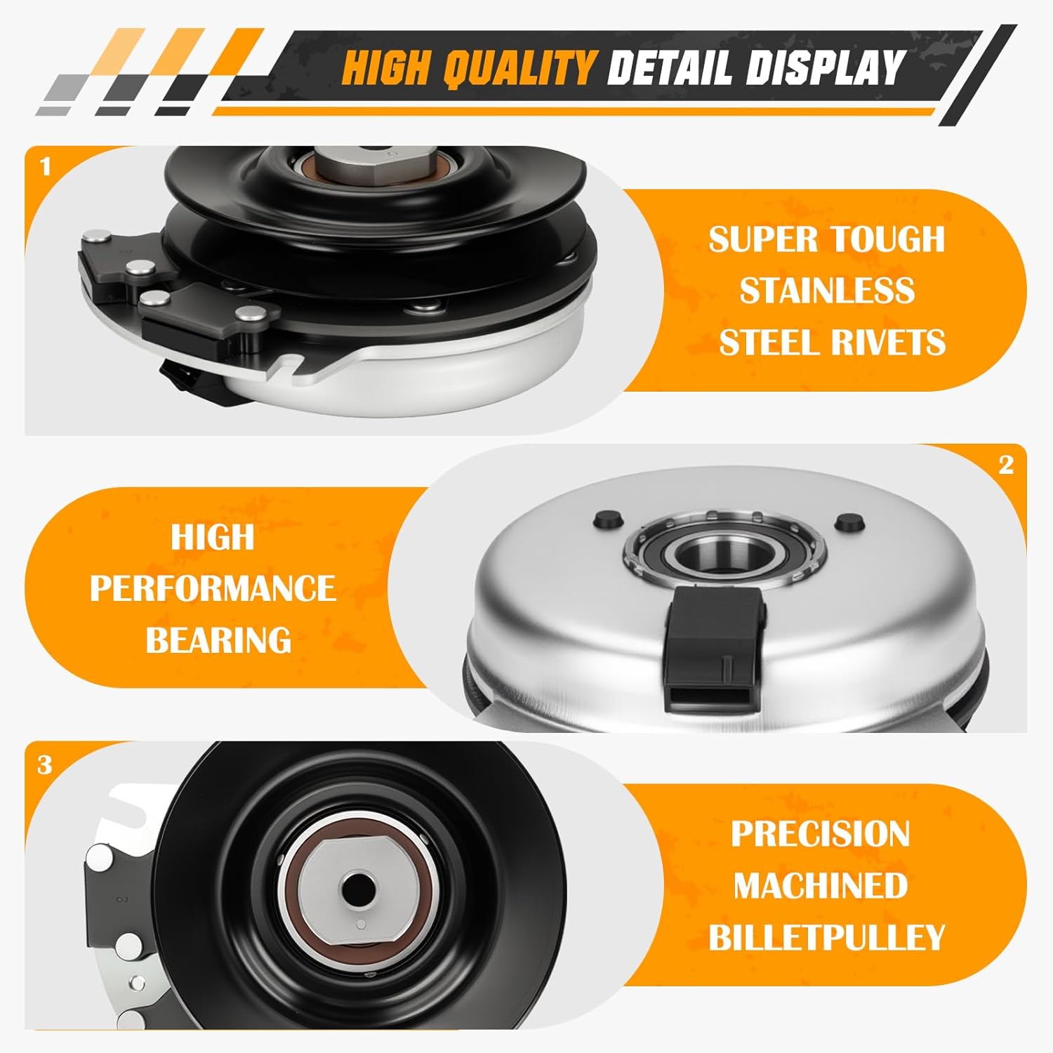 PTO Clutch 601311 601311K Fits for Hustler Mini Z 44" & 52", Super Mini Z 44" & 52", Big Dog X-Series, 5218-154, 5218-222