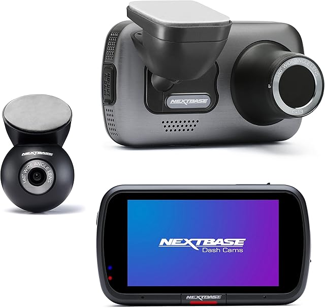 Nextbase 422GW Dash Cam Front and Rear Camera- Full 1440p/30fps Quad HD In Car Camera- WiFi Bluetooth GPS- Alexa Built-in- Night Vision- intelligent Parking Mode- 280° / 360 Dual 6 Lane Wide Recording
