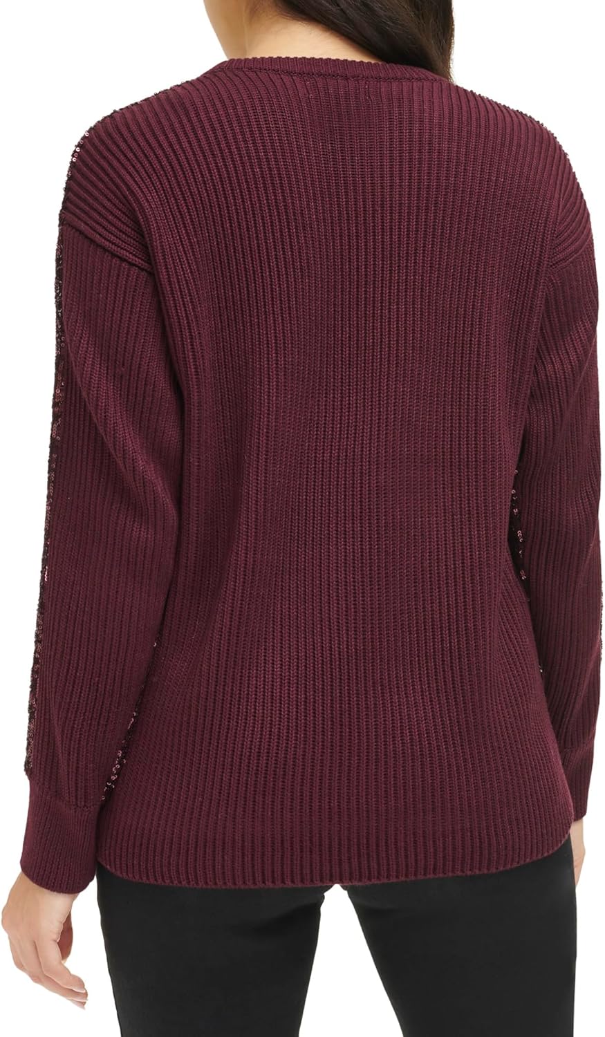 Calvin Klein Womens Sportswear Sequin Front, Port, Small