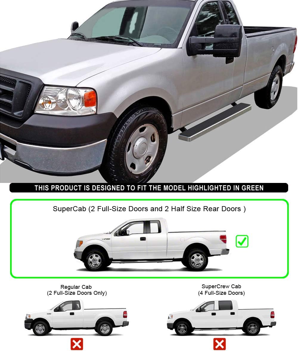 for 2004-2008 F150 Super Cab (Excl. Heritage) (Nerf Bar | Side Steps) 5" Eboard Running Boards