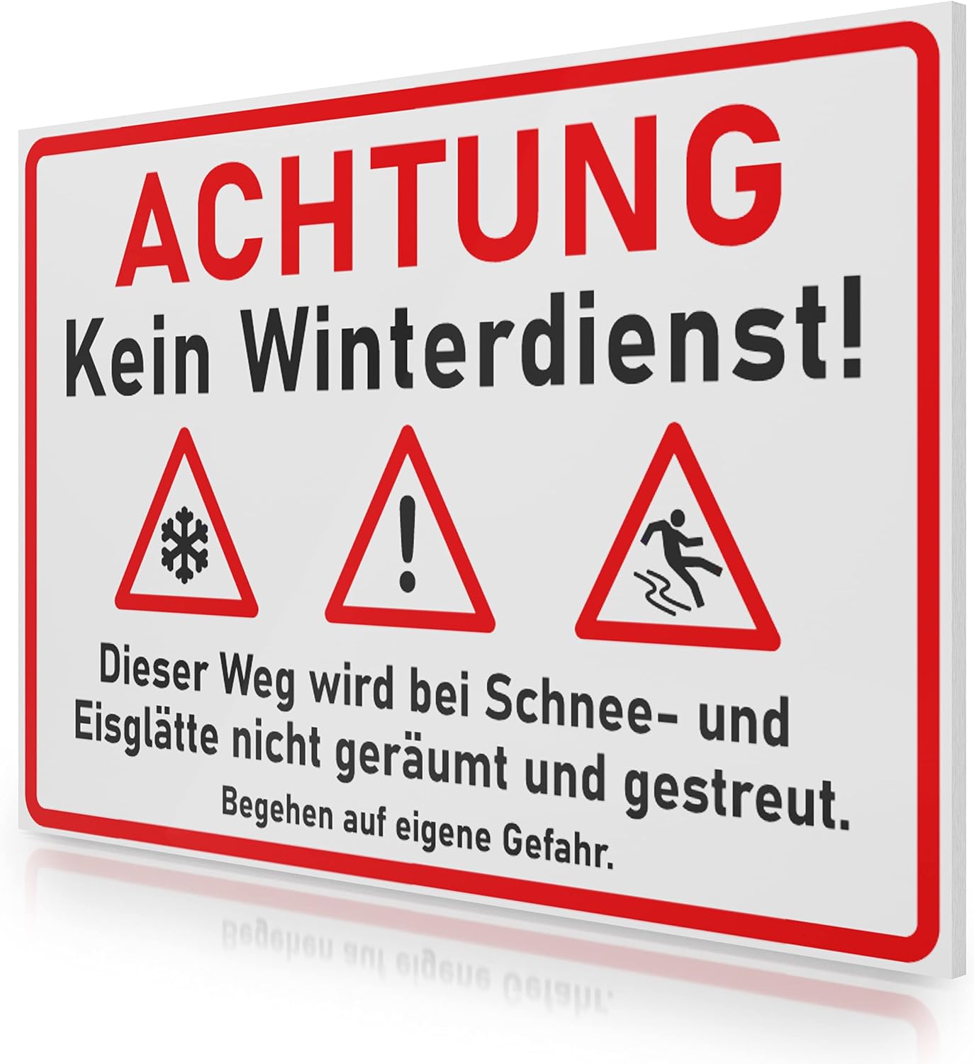Schild Achtung Privatweg Kein Winterdienst Hinweisschild 3 Mm