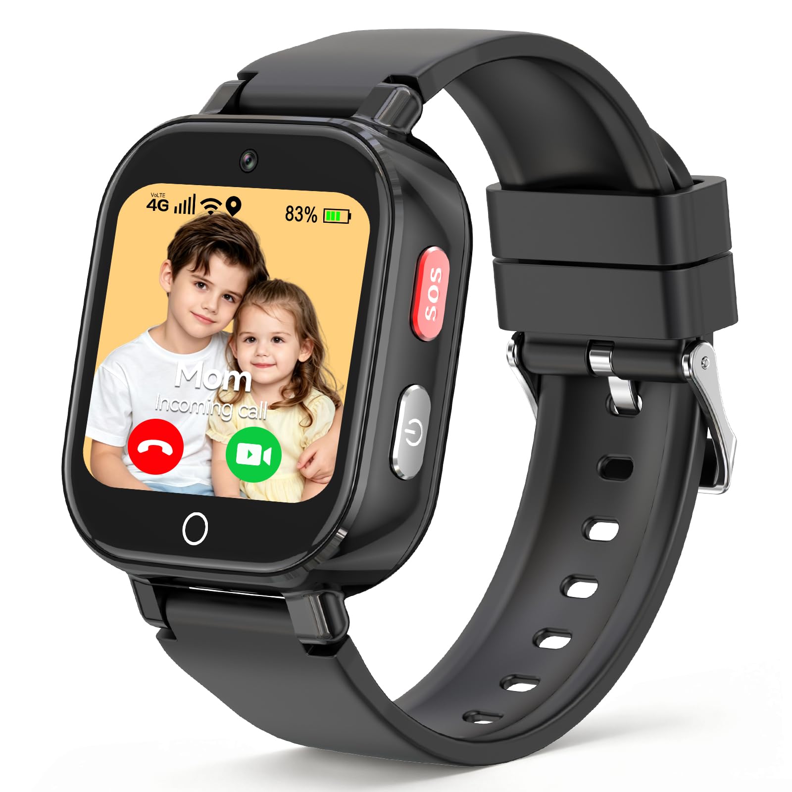 Smartwatch Kinder mit GPS und Telefon, IP68 Wasserdicht，4G Videoanrufe