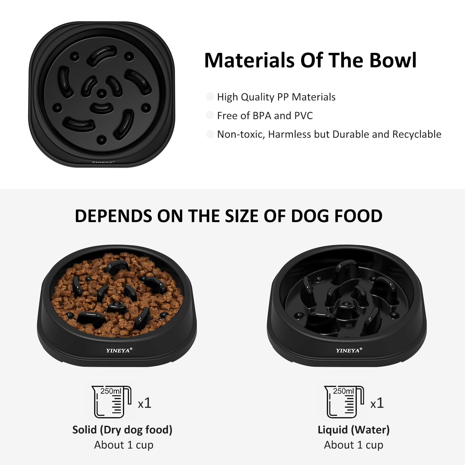 2-Pack Slow Feeder Dog Bowls For Small Dogs & Cats - Anti-Choking Maze Design, Non-Slip, Easy To Clean