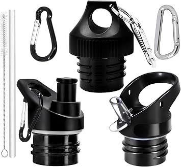 3pc Straw Lid for Hydro Flask Water Bottle Replacment Lids For Hydro Flask 18 21 24 oz Simple Modern Ascent, Takeya, Thermoflask Standard Mouth Bottle-3 Sports Lids With Straw