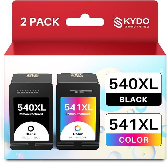 540XL 541XL Cartuchos de Tinta PG-540XL CL-541XL Compatible para Tinta Canon 540 541 XL para Canon MG3650 MG3650S MG3600 MG3550 MG2250 MG4250 TS5150 TS5151 MX455 (1 Negro, 1 Tricolor) | 540 541 XL Compatible para Canon MG3650 MG3650S MG3600 MG3550 MG2250 MG4250 TS5150 TS5151 MX455 (1 Negro, 1 Tricolor)