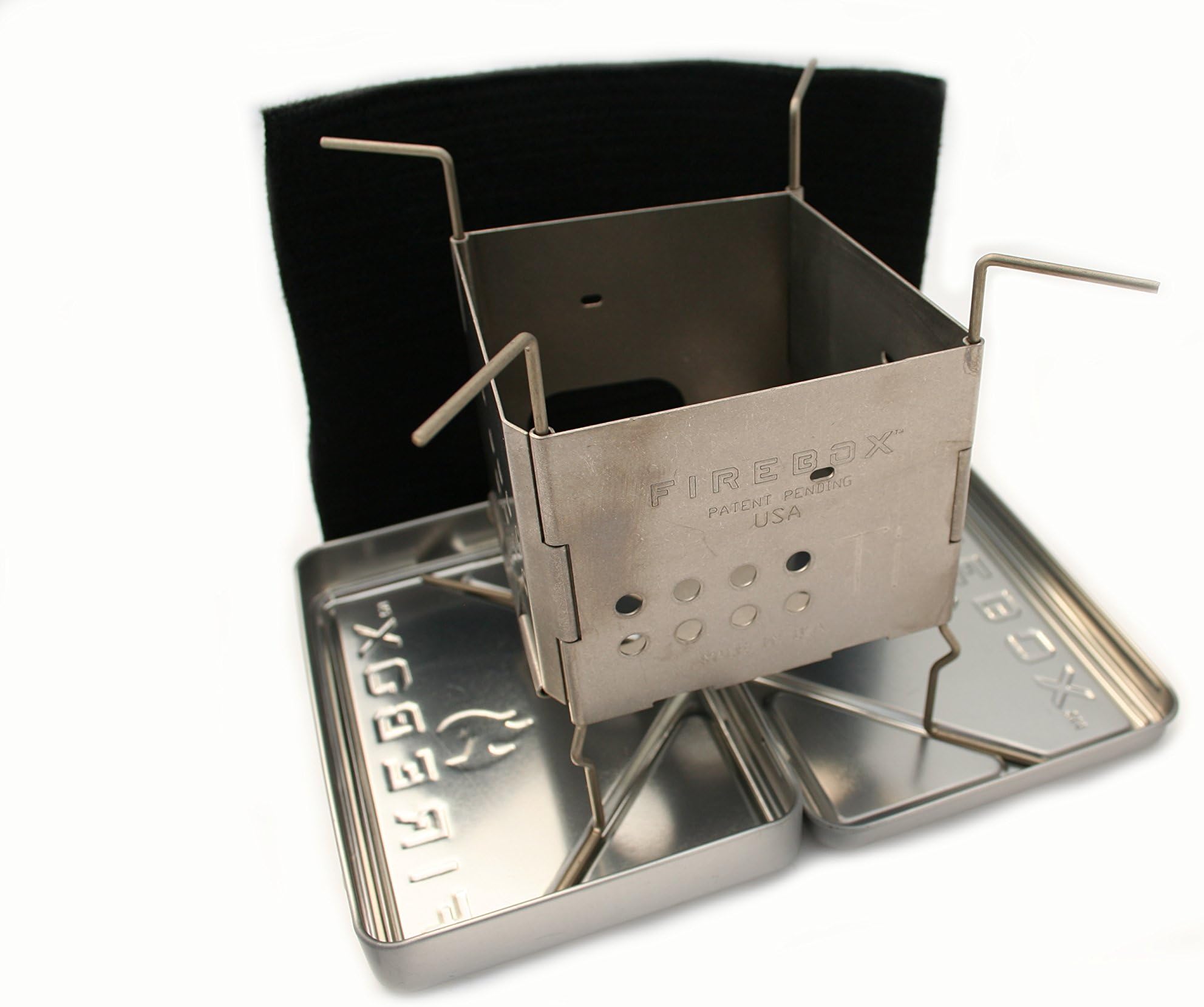 Firebox Titanium Nano Stove G2 + X-Case Kit - Wood Burning/Multi Fuel - Folding Camp/Bushcraft