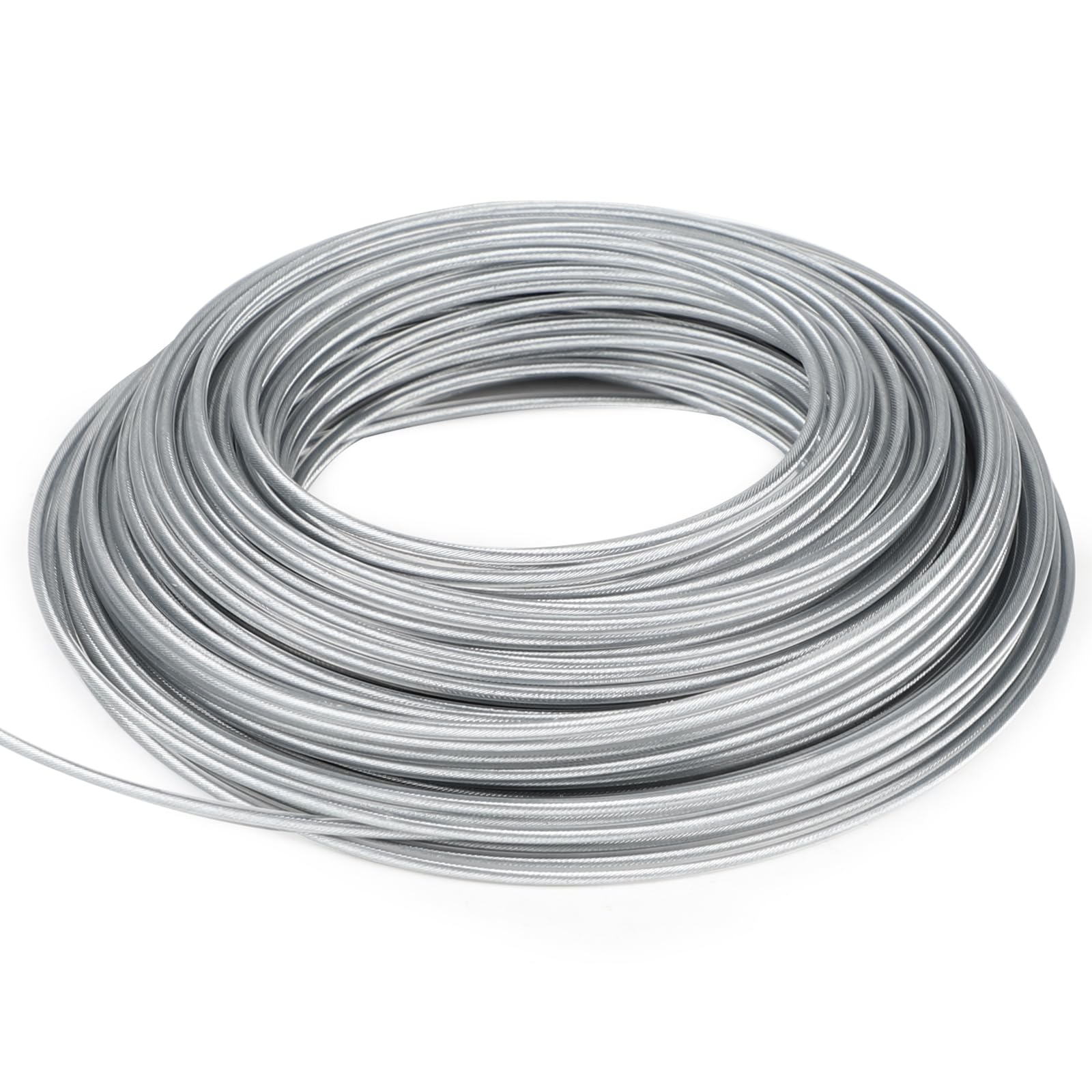 SWAWIS Hilo Desbrozadora 2,4mm x 30M Recambios Desbrozadoras Hilo Desbrozadora Acero Accesorios para Desbrozadora Hilo de Corte para Jardin Hierba