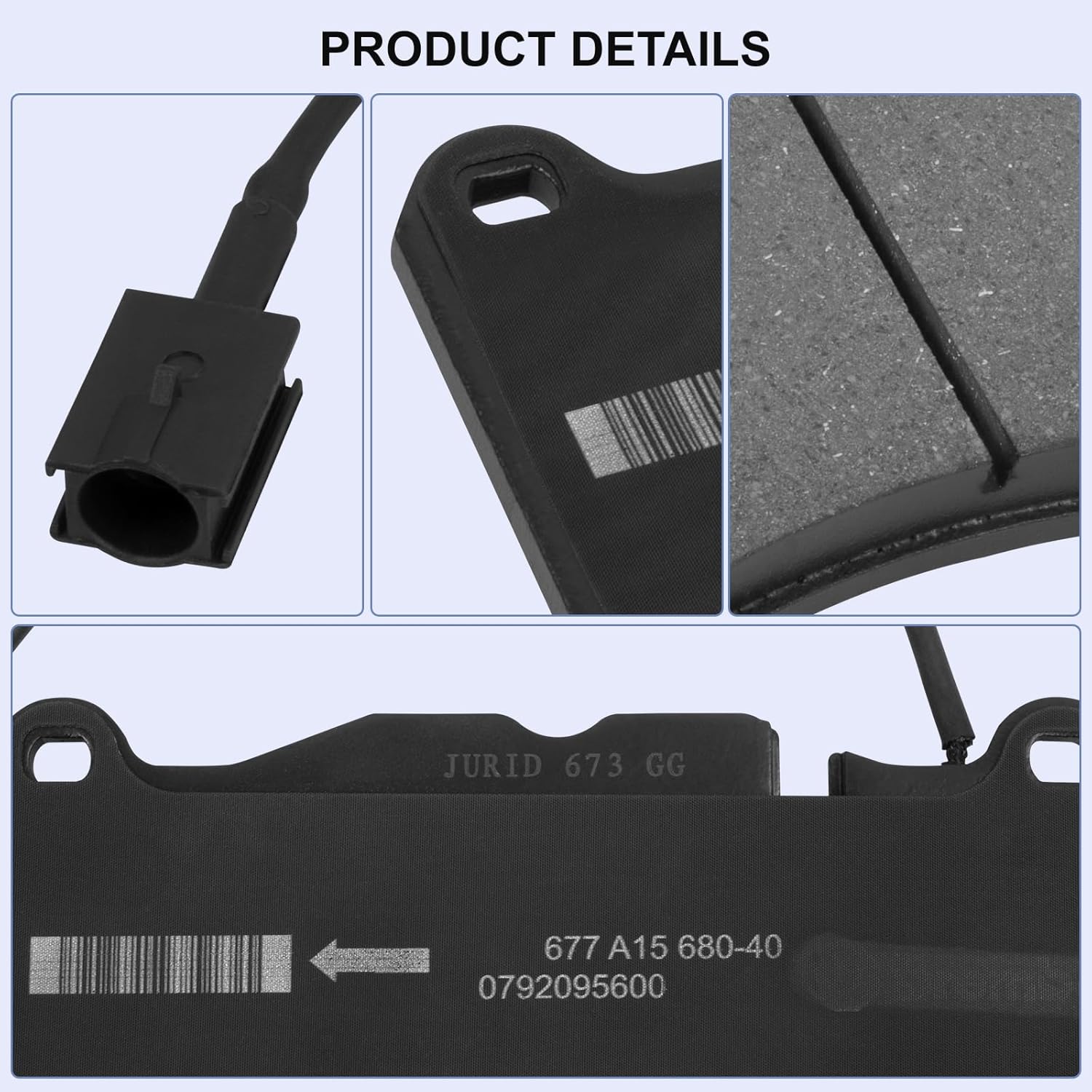 980139070 Front Brake Pads Set Compatible with Maserati Ghibli S Q4 2014-2022, for Maserati GranTurismo S 2008-2018, for Maserati Quattroporte S/Sport GT 2007-2022