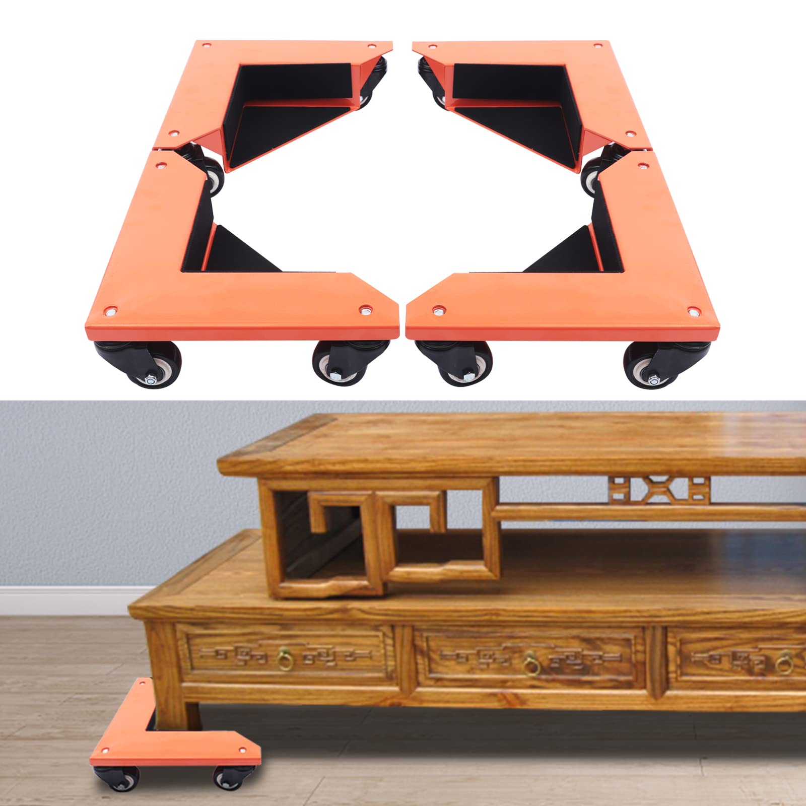 Deslizador de muebles, ruedas para muebles, carrito de transporte, juego de tabla de ruedas, ruedas estables para un transporte sin esfuerzo, rodillo de esquina, carrito de transporte, carrito de